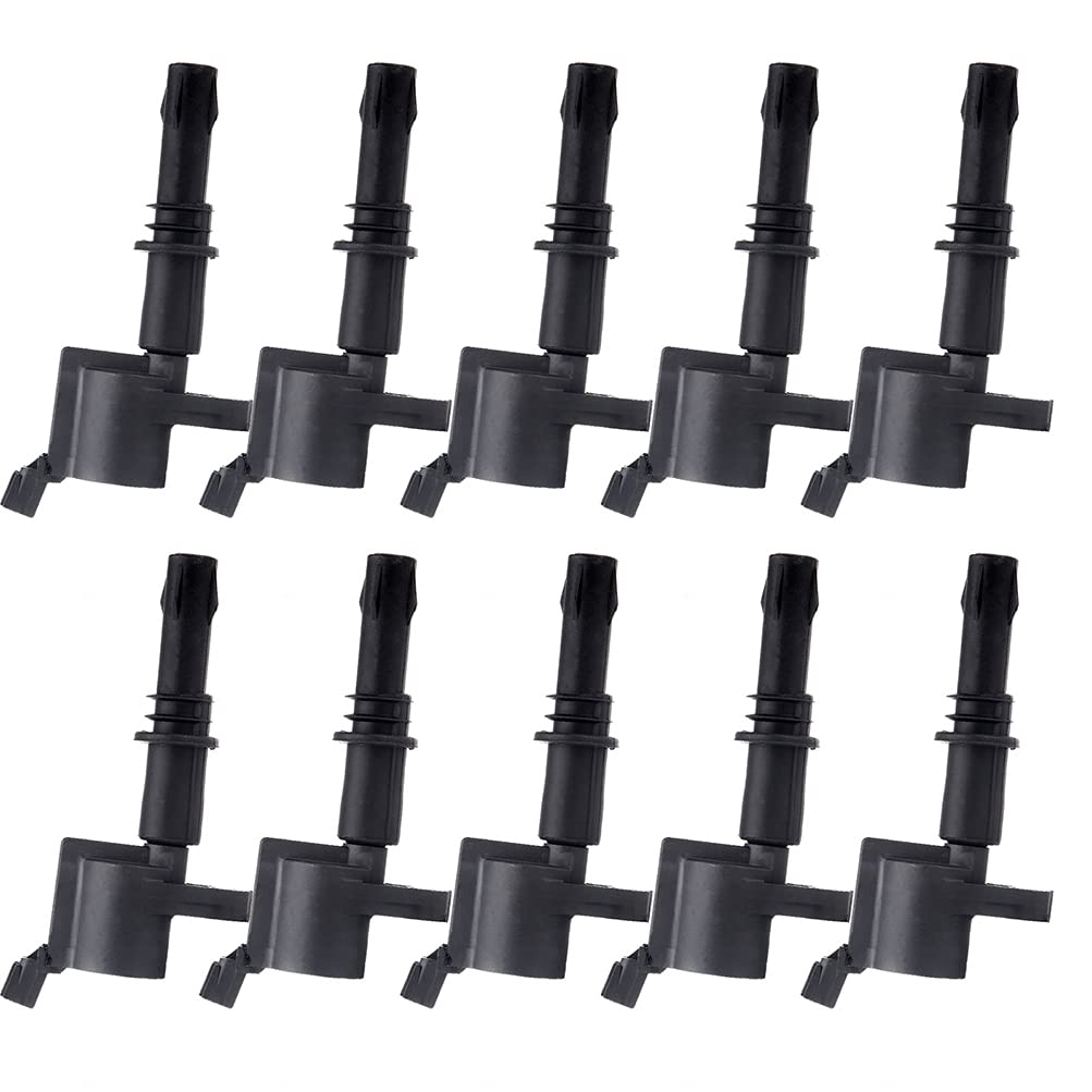 AUTOMUTO 10-Pack Ignition Coil Compatible with 2005-2008 Ford Expedition 5.4L V8 - Replacement for DG511 - Perfect for Engine Tune-Ups & Performance Upgrades