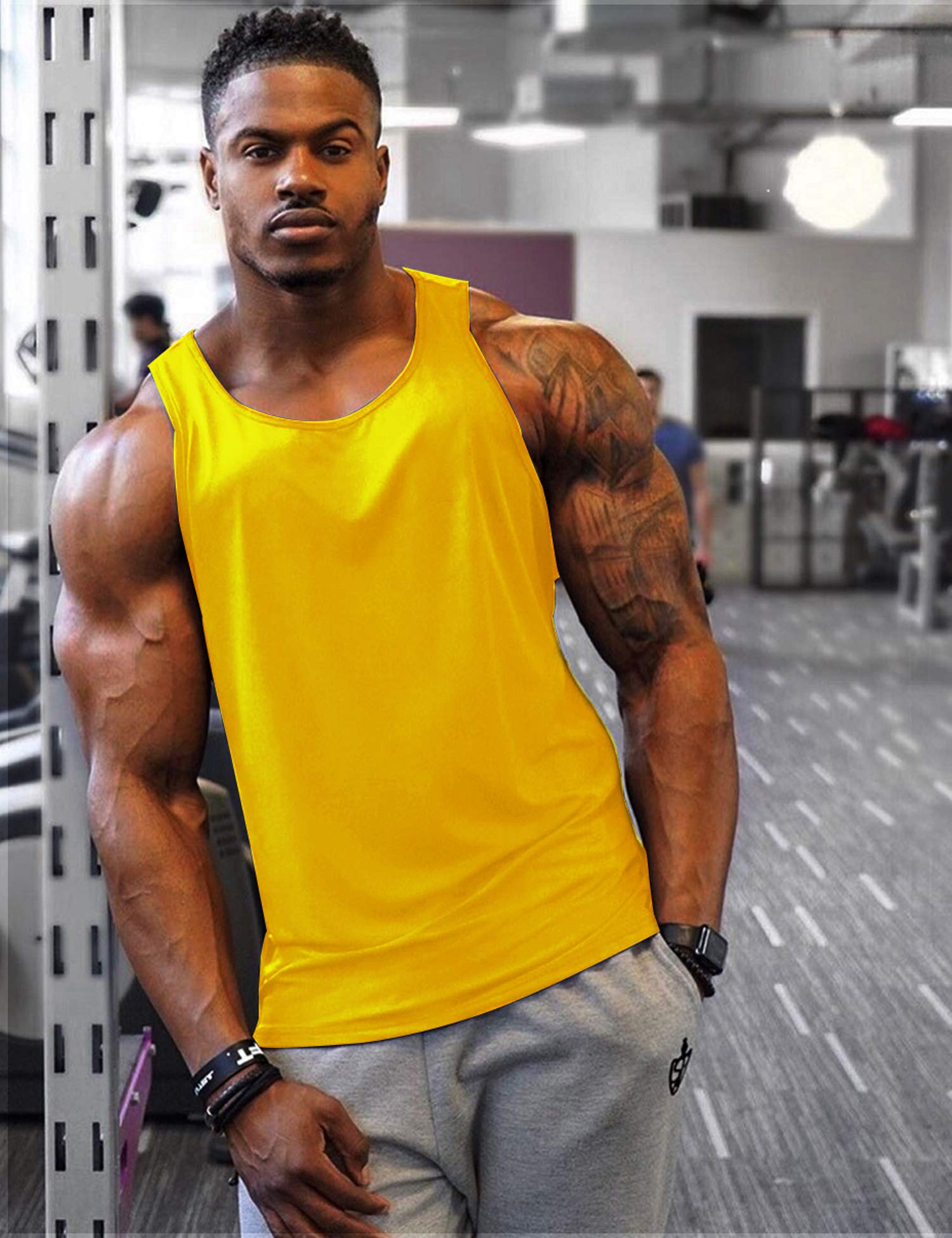 COOFANDY Men's 3 Pack Sleeveless Workout Tank Tops - Moisture Wicking Gym Shirts for Bodybuilding, Fitness & Muscle Training - Perfect for Gym, Running & Summer Outdoor Activities