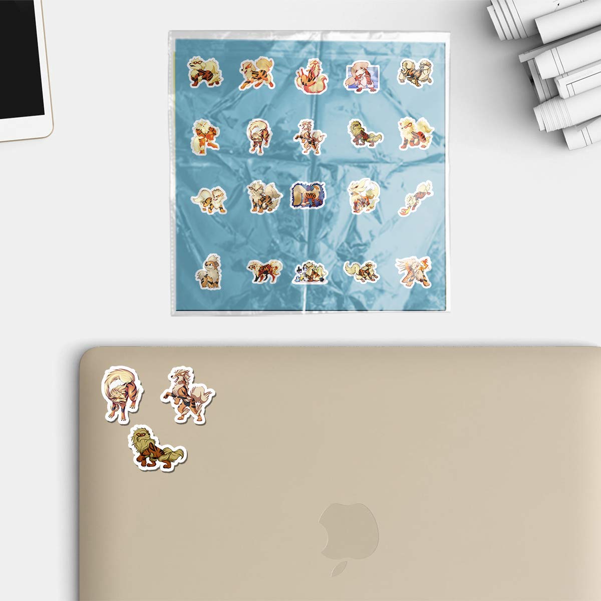 20 PCS Arcanine Aesthetic Vinyl Stickers - Colorful Waterproof Decals for Water Bottles, Laptops, Cars, Bikes, Luggage, Guitars & Skateboards | Perfect for Personalizing Your Belongings & Showing Off Your Style