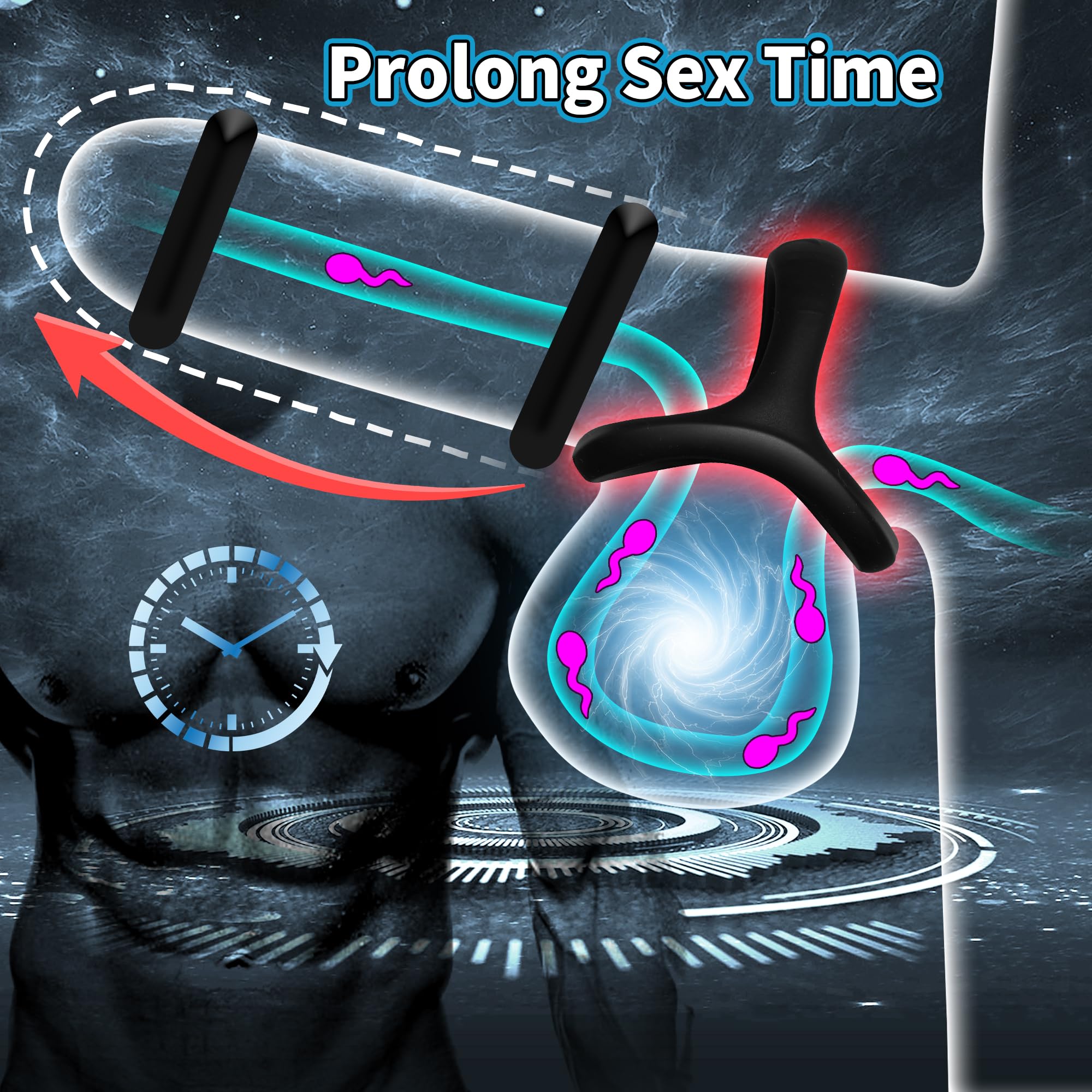 Premium Silicone Cock Rings Set for Men - 10 pcs Stretchy Penis Rings for Stronger Erection & Enhanced Pleasure - Durable, Comfortable Sex Toys for Couples & Solo Play - Perfect for Intimate Moments & Spicing Up Your Sex Life