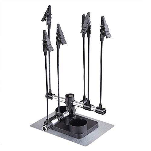 Smart Model Hobby Parts Holder - Airbrush Paint Booth Stand with 6 Alligator Clips for Miniature Painting, Crafting & DIY Projects | Perfect for Model Builders & Artists