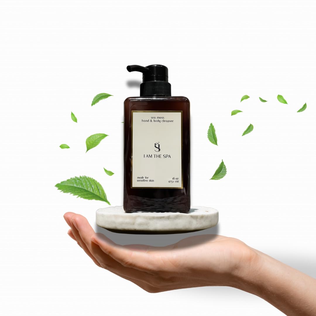 Fragrance-Free Sea Moss Hand & Body Wash | Ultra-Hydrating Gentle Cleanser for Sensitive Skin with Colloidal Oats | Vegan Luxury Skincare for All Ages | Perfect for Daily Shower & Post-Workout Hydration