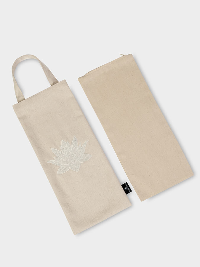 GOTS Certified Organic Cotton Yoga Sandbag Cover - Eco-Friendly & Breathable for Hot Yoga, Meditation & Home Workouts