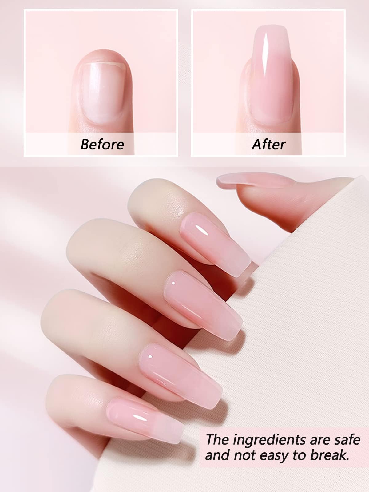 EBANKU Professional Pink Acrylic Nail Powder 120g (4.23oz) - Long Lasting Acrylic Extension Powder for Nail Art, Sculpting & Carving - No UV Lamp Needed - Perfect for Salon, Home Manicures & DIY Nail Designs
