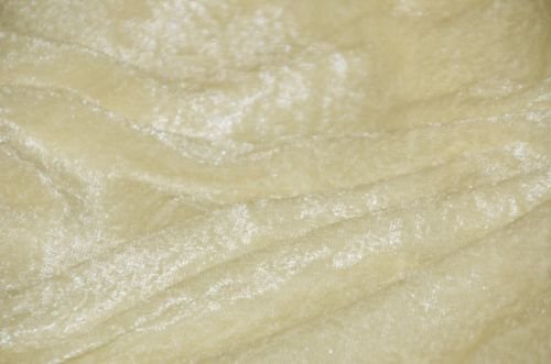 60 Inch Wide Panne Velvet Crushed Backdrop Velour Stretch Fabric by The Yard - Gold & Ivory for DIY Home Decor, Theater Curtains, Photography Backgrounds