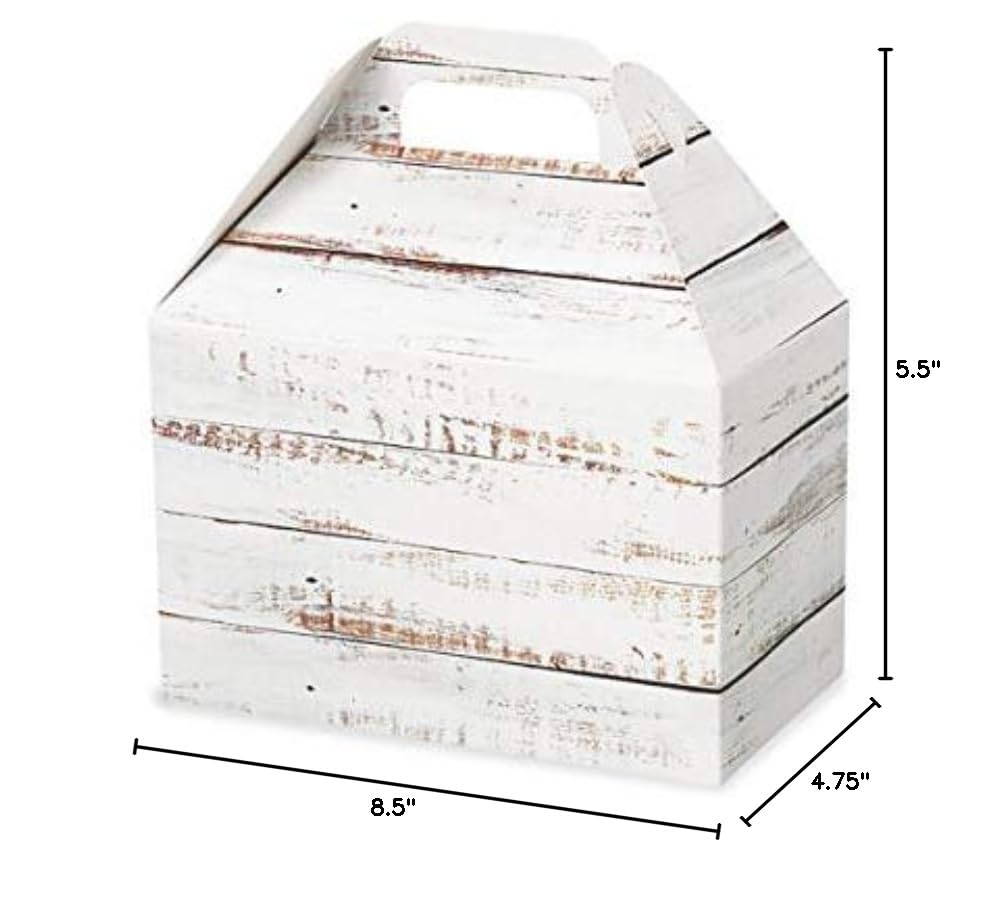 6 Pack Distressed Wood Gable Boxes 8.5