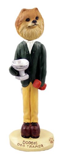 Pomeranian Red Trainer Dog Collectible Figurine - Cute Decorative Statue for Home, Office & Gift Giving | Perfect for Dog Lovers & Collectors