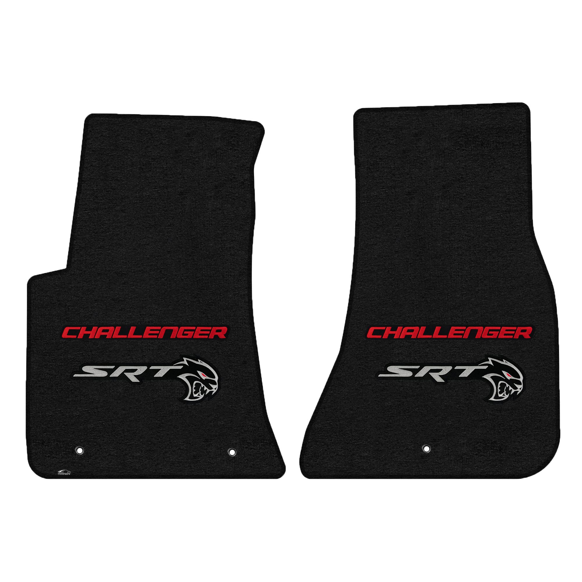Premium Custom-Fit Carpet Floor Mats for 2019-2023 Dodge Challenger RWD (Red Challenger + Red Eye Hellcat) - Charcoal 2-Piece Front Set - Luxury Car Interior Accessories for Enhanced Comfort & Style - Perfect for Daily Driving, Road Trips & Car Shows