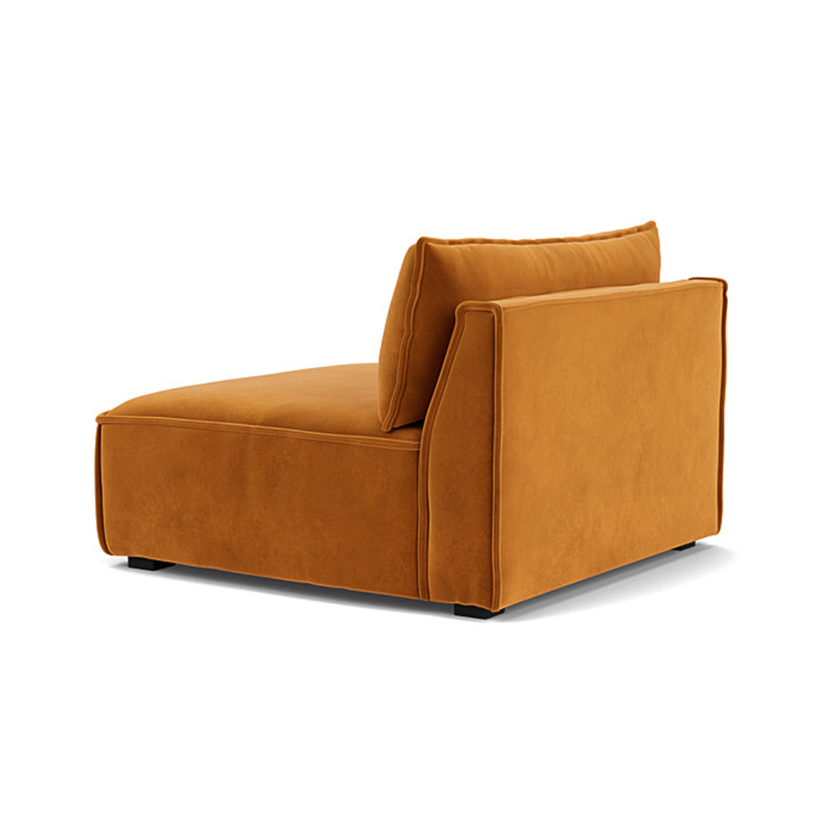 Daphne Velvet 1 Seater Modular Sofa (Armless) - Modern Living Room Furniture for Small Spaces & Apartments