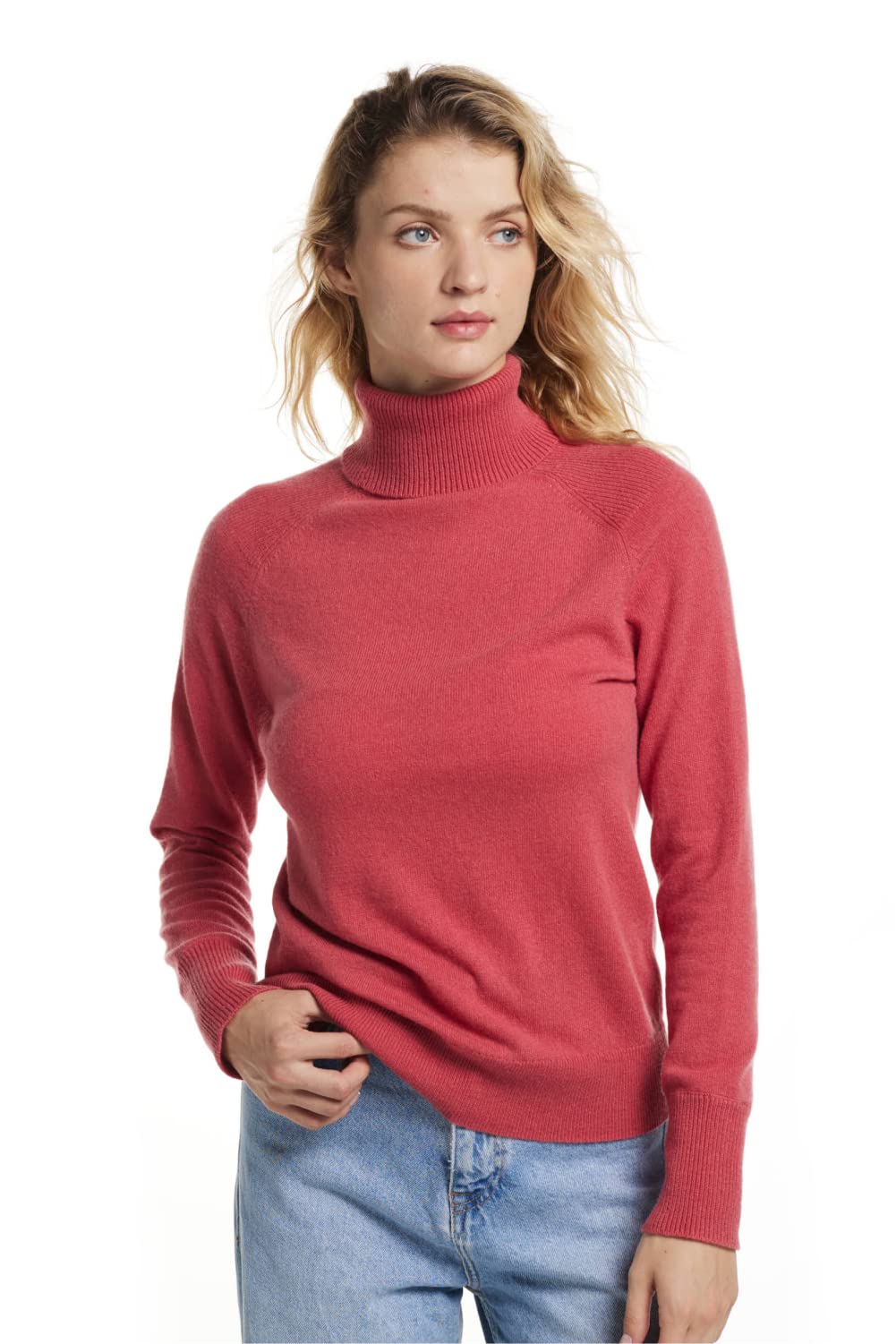 EURKEA 100% Cashmere Women's Turtleneck Sweater - Soft Long Sleeve Winter Pullover Top for Women | Perfect Gift for Christmas, Birthday & Office Wear