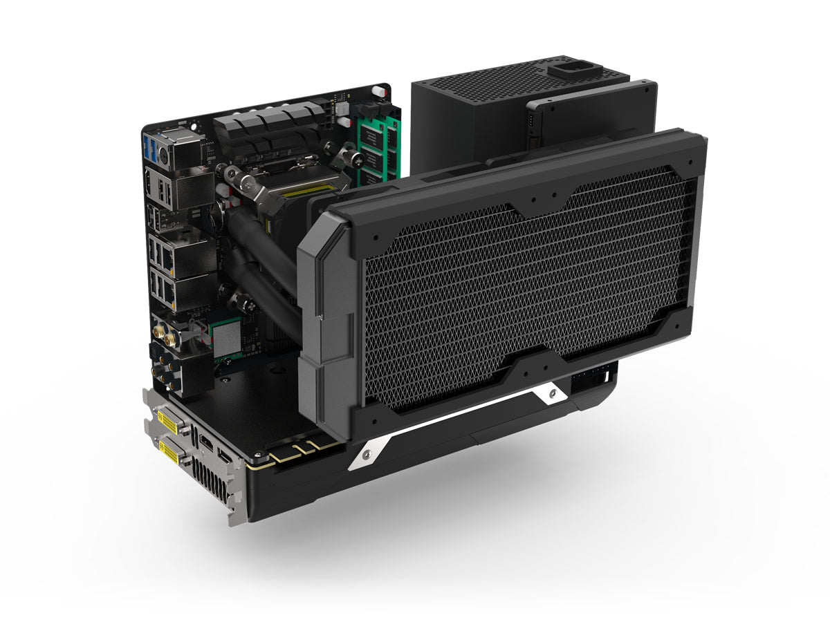 Streacom DA2 V2 Mini-ITX PC Case - Compact Aluminum Chassis for Gaming & Workstation Builds | Perfect for Small Spaces & Home Office Setups