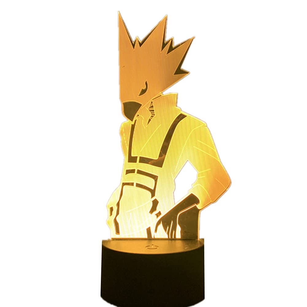 3DYYCX Anime Fumikage Tokoyami LED Night Light - 3D Illusion Lamp with Remote/Touch Control for Bedroom, Desk Decor - Perfect Birthday Gift for Anime Fans | Bedroom Lighting, Gaming Room Decor, Collectible Anime Merchandise