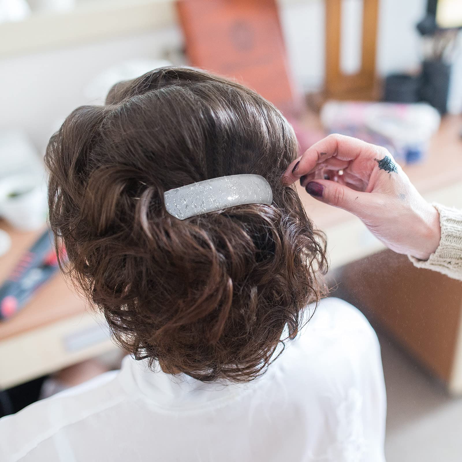 6 Vintage Hair Barrettes - French Hair Clips for Women, Perfect for Parties & Weddings