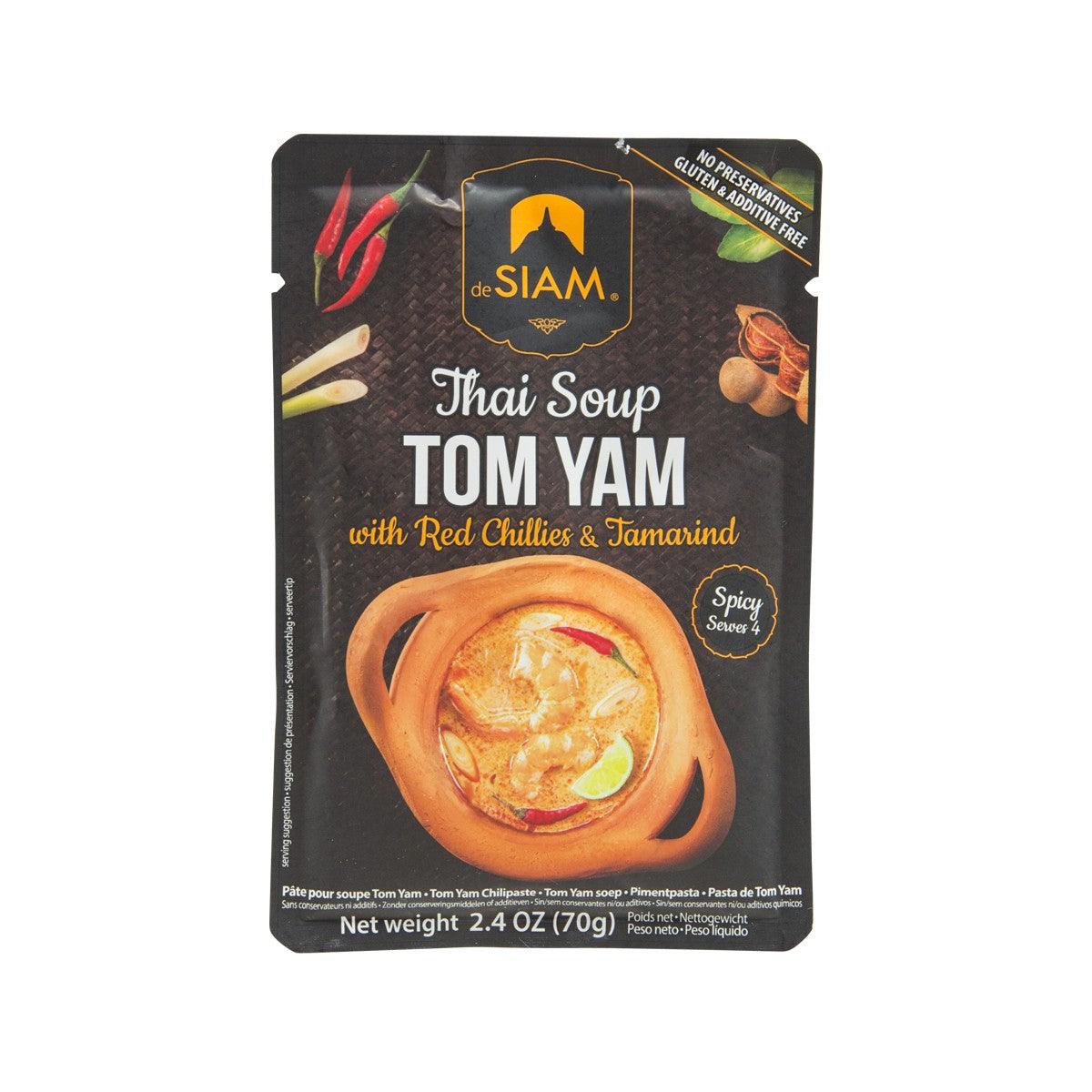 DESIAM Authentic Tom Yum Thai Soup Paste (70g) - Premium Spicy & Sour Flavor for Thai Cooking, Hot Pot, Noodle Soup & Asian Recipes