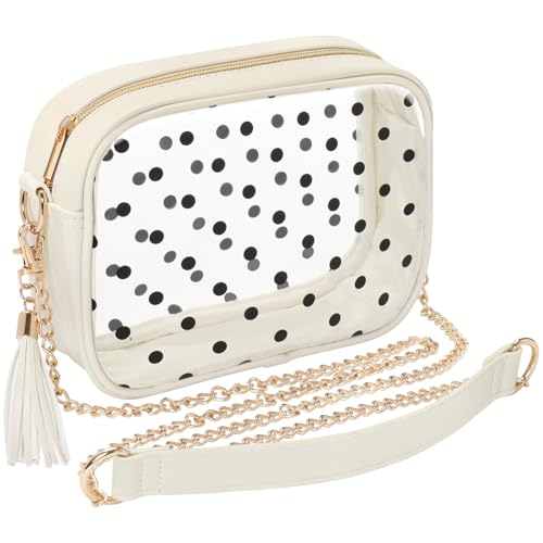 Pretty Cream White Polka Dots