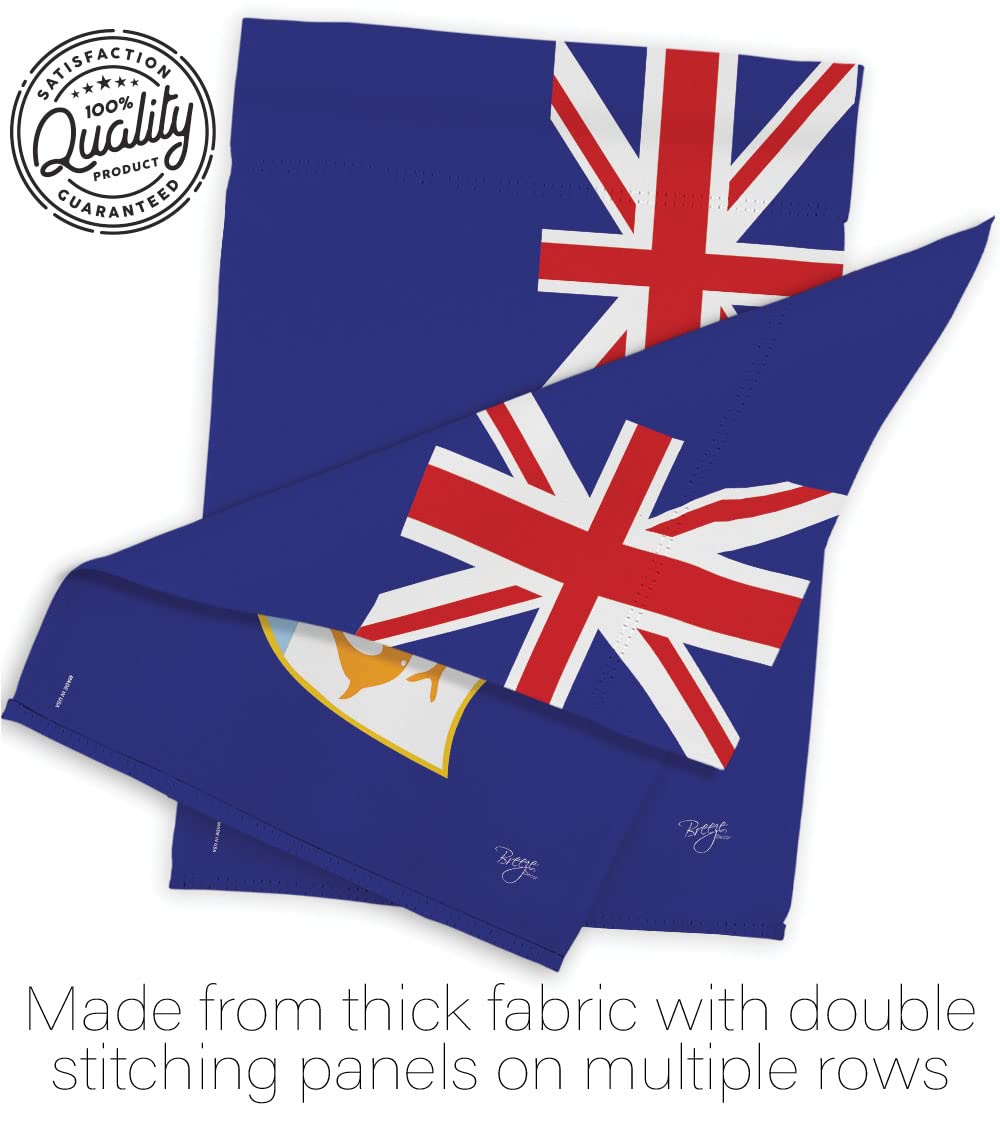 Breeze Decor Anguilla Garden Flag Set with Stand - Double-Sided Yard Decoration for Home & Gifts