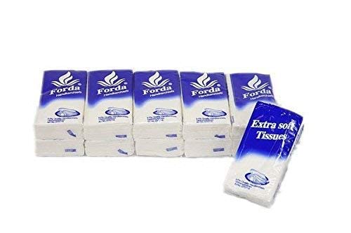 LISHONN Pocket Hanky Tissue Paper (White) - Pack of 10 | Soft & Disposable Facial Tissues for Travel, Office & Everyday Use