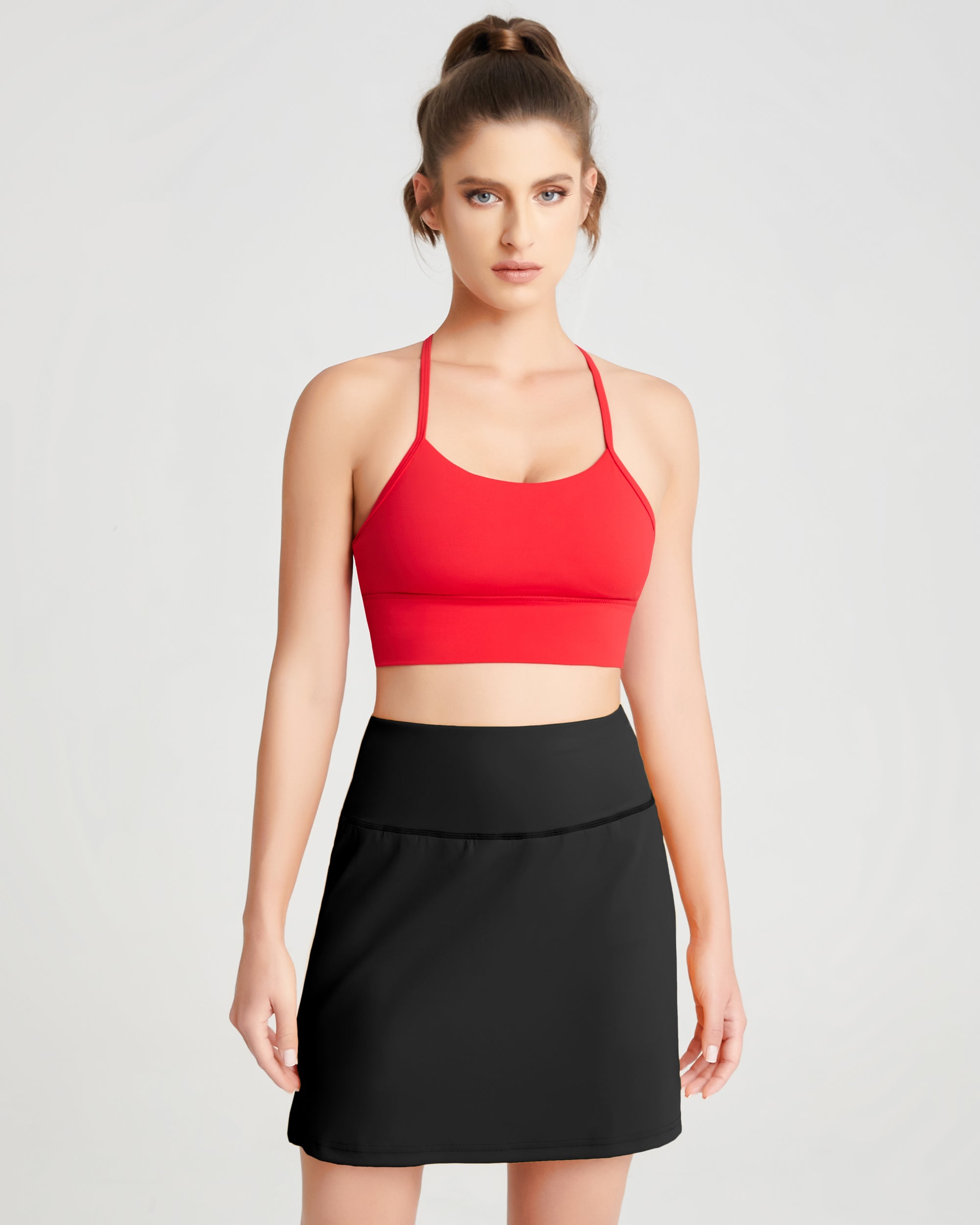 Flow Y Padded Sports Bra - High Support Workout Bra for Women - Perfect for Yoga, Running & Gym Training