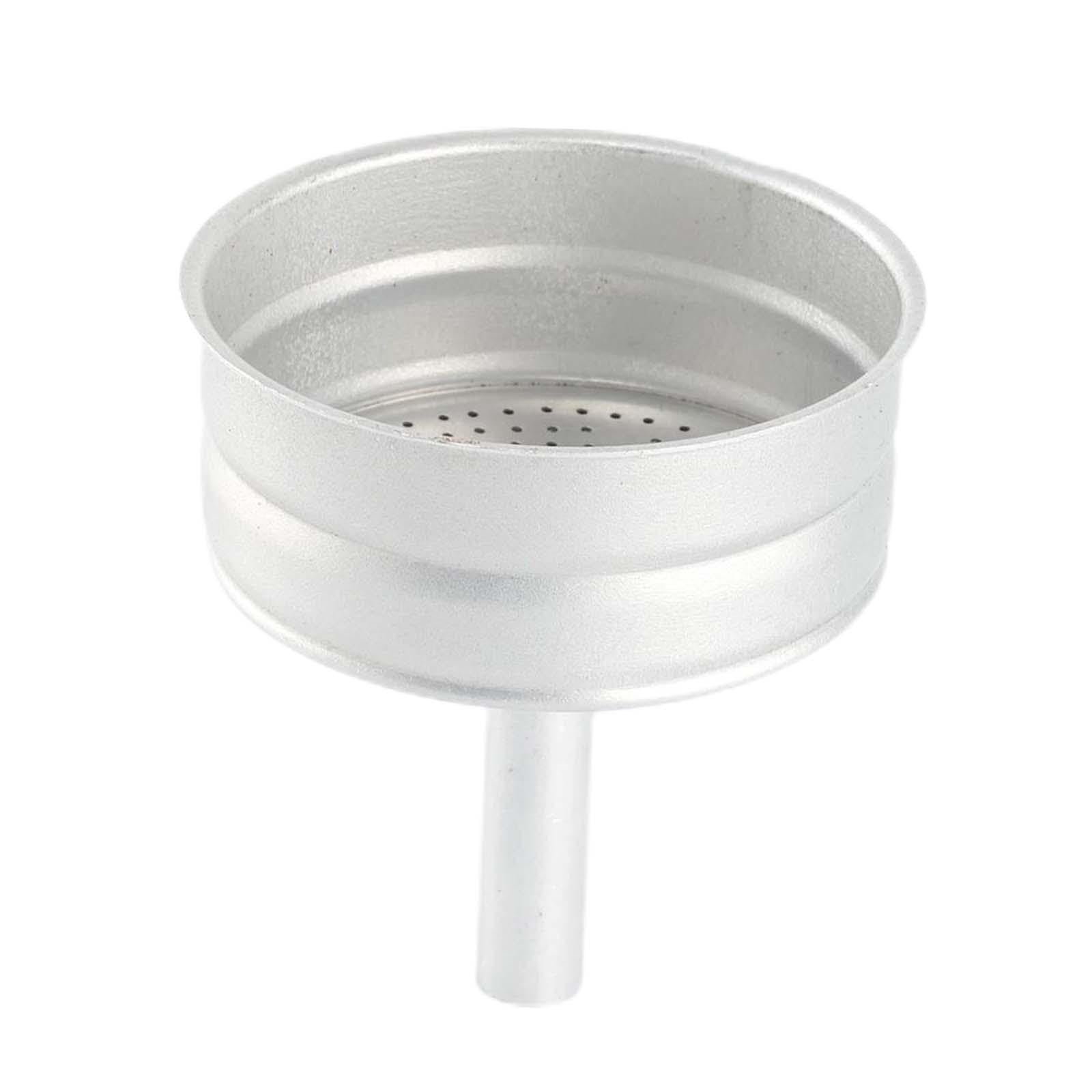 Stainless Steel Moka Pot Funnel - 6 Cup Coffee Maker Replacement Filter for Bialetti & Espresso Machines | Portable Durable Accessory for Home & Travel Coffee Brewing