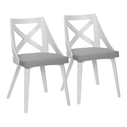White Textured Wood, Light Grey Fabric