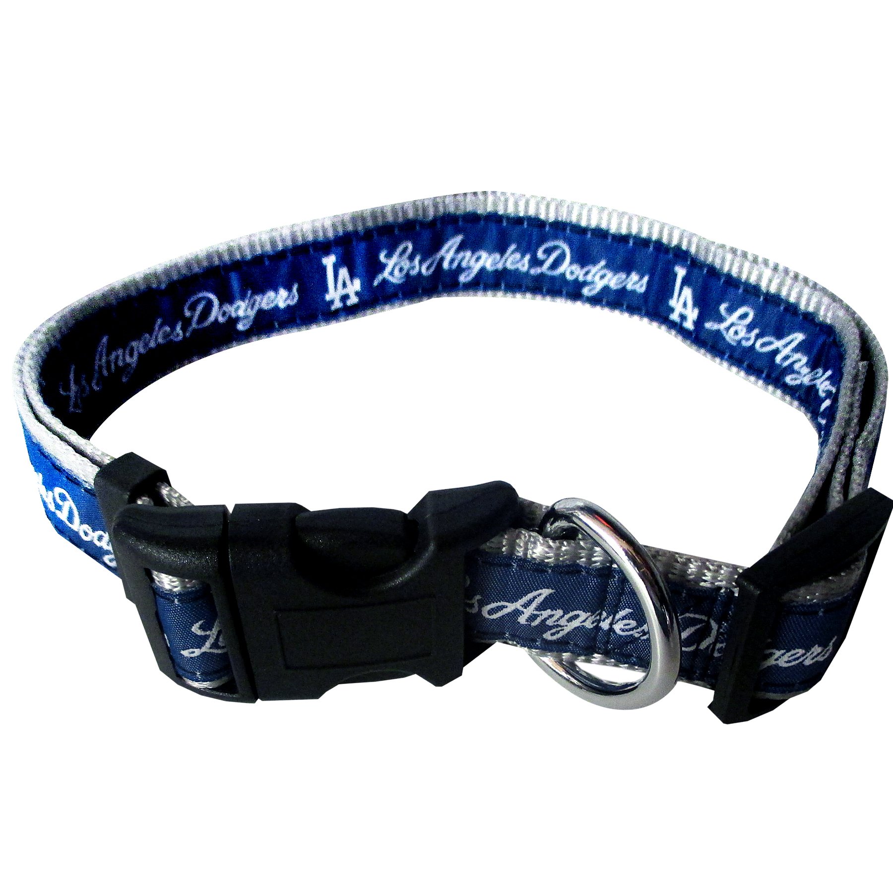 MLB Los Angeles Dodgers Pet Dog Collar for Small Dogs - Adjustable Nylon Collar with Team Logo - Perfect for Game Day, Walks, and Dodgers Fan Gifts