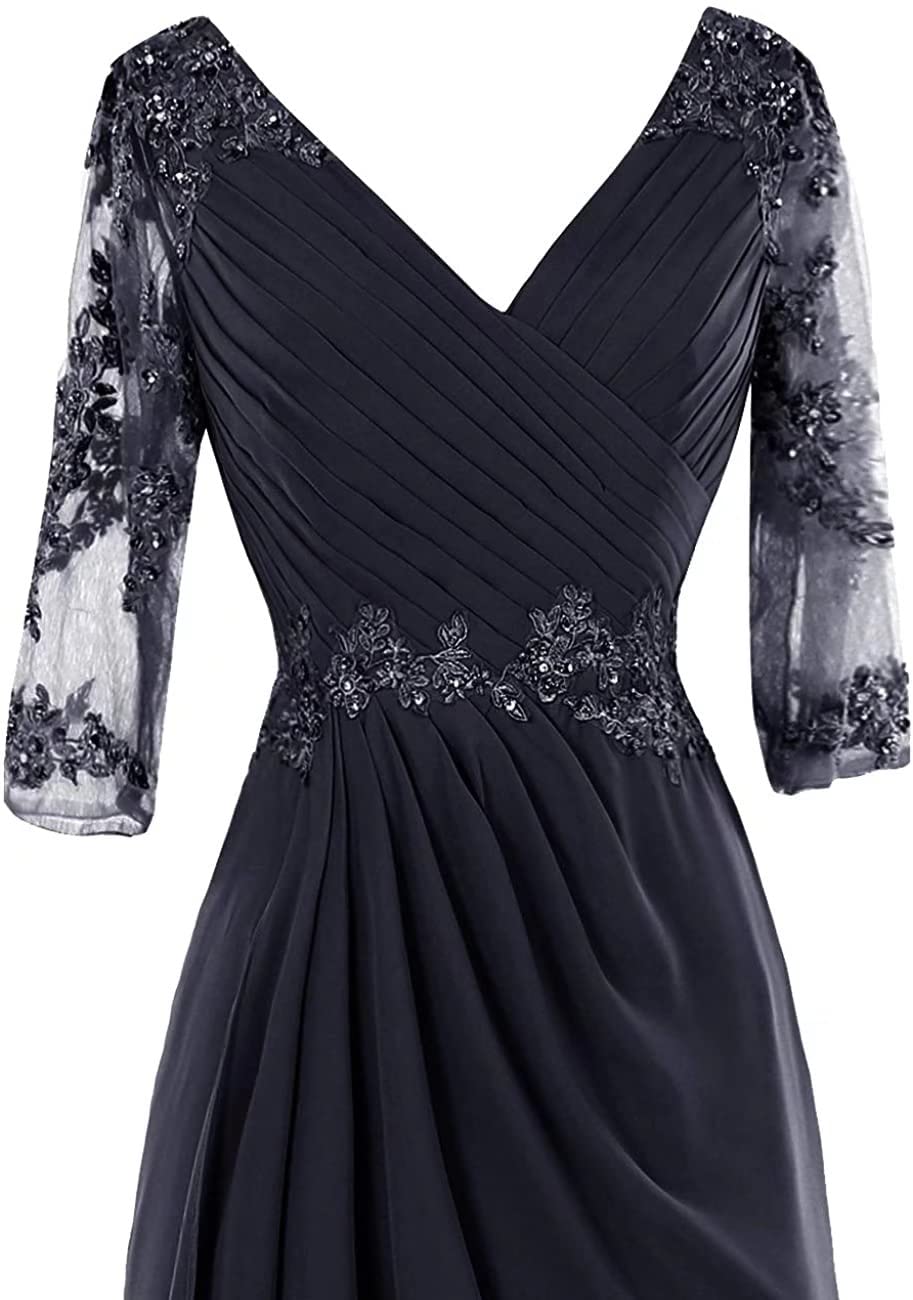 Elegant Plus Size Mother of The Bride Dresses with Sleeves - Long Formal Wedding Gown for Evening Party & Special Occasions | Perfect for Weddings, Receptions, and Formal Events