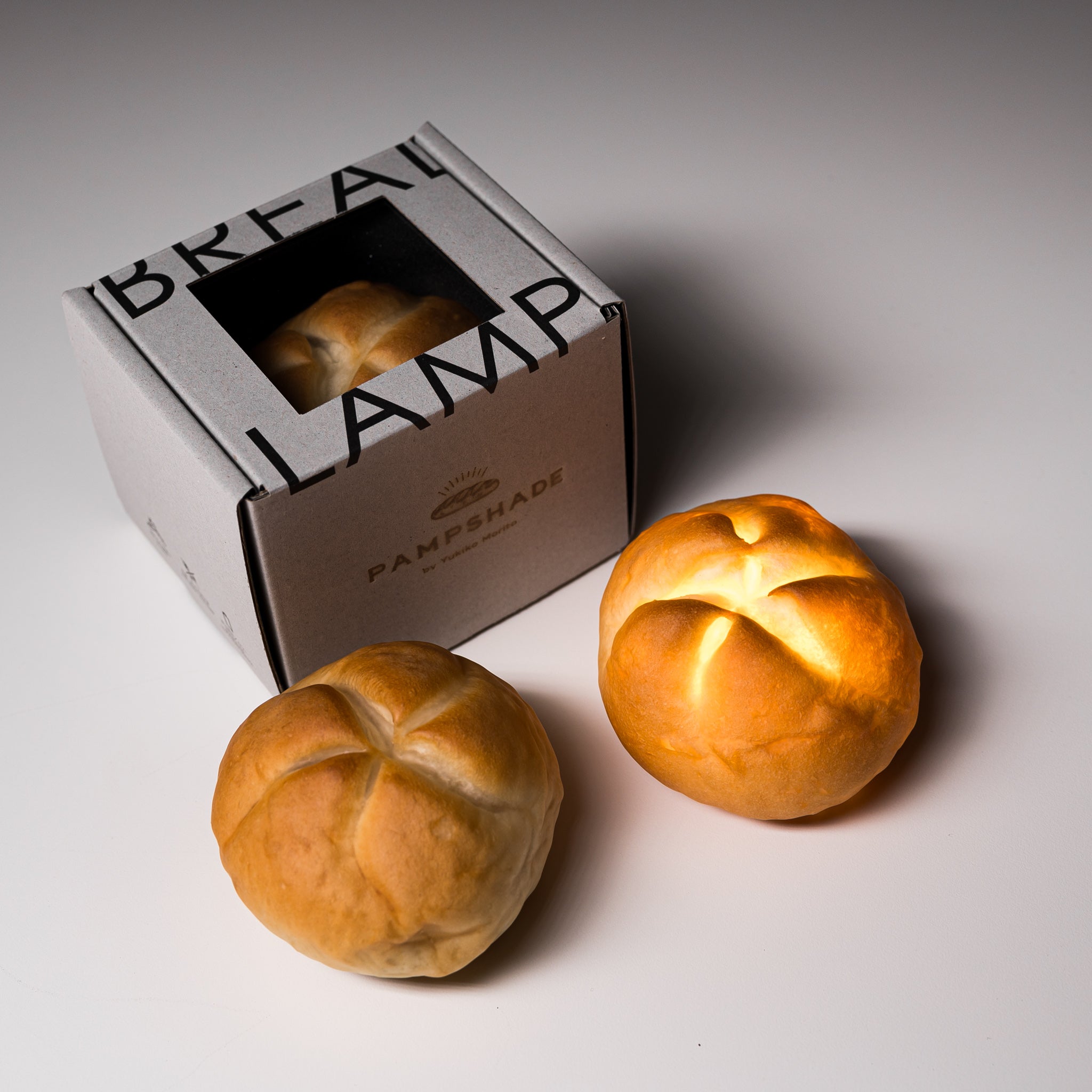 PAMPSHADE Real Bread Lamp - Handmade Kaiser Bread Night Light by Yukiko Morita | Unique Home Decor for Bedroom, Cafe & Gift Ideas