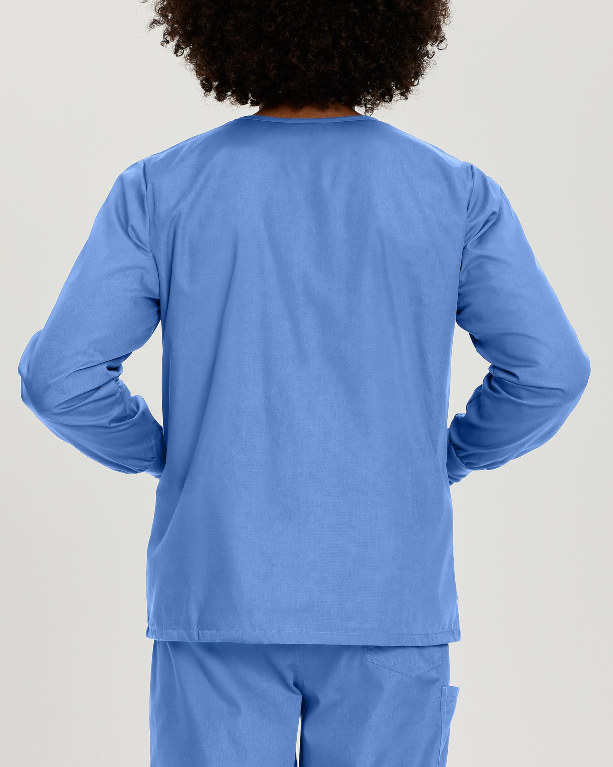 Landau Scrub Zone Unisex Relaxed Fit 2-Pocket Snap-Front Scrub Jacket 75231 - Comfortable Medical Uniform for Doctors, Nurses & Healthcare Professionals - Perfect for Hospitals, Clinics & Healthcare Work Environments