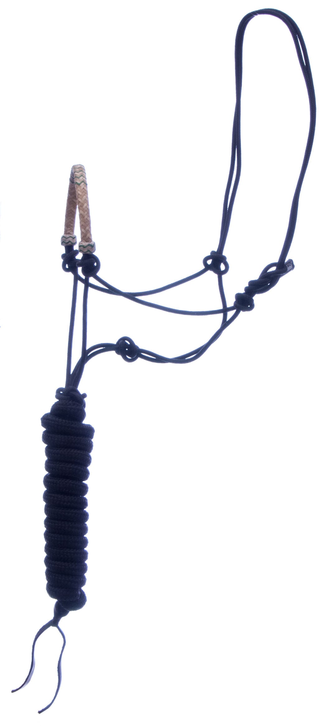 Classic Equine Braided Rawhide Nylon Rope Halter for Horses - Durable & Adjustable Horse Training Halter for Riding, Grooming & Show Events