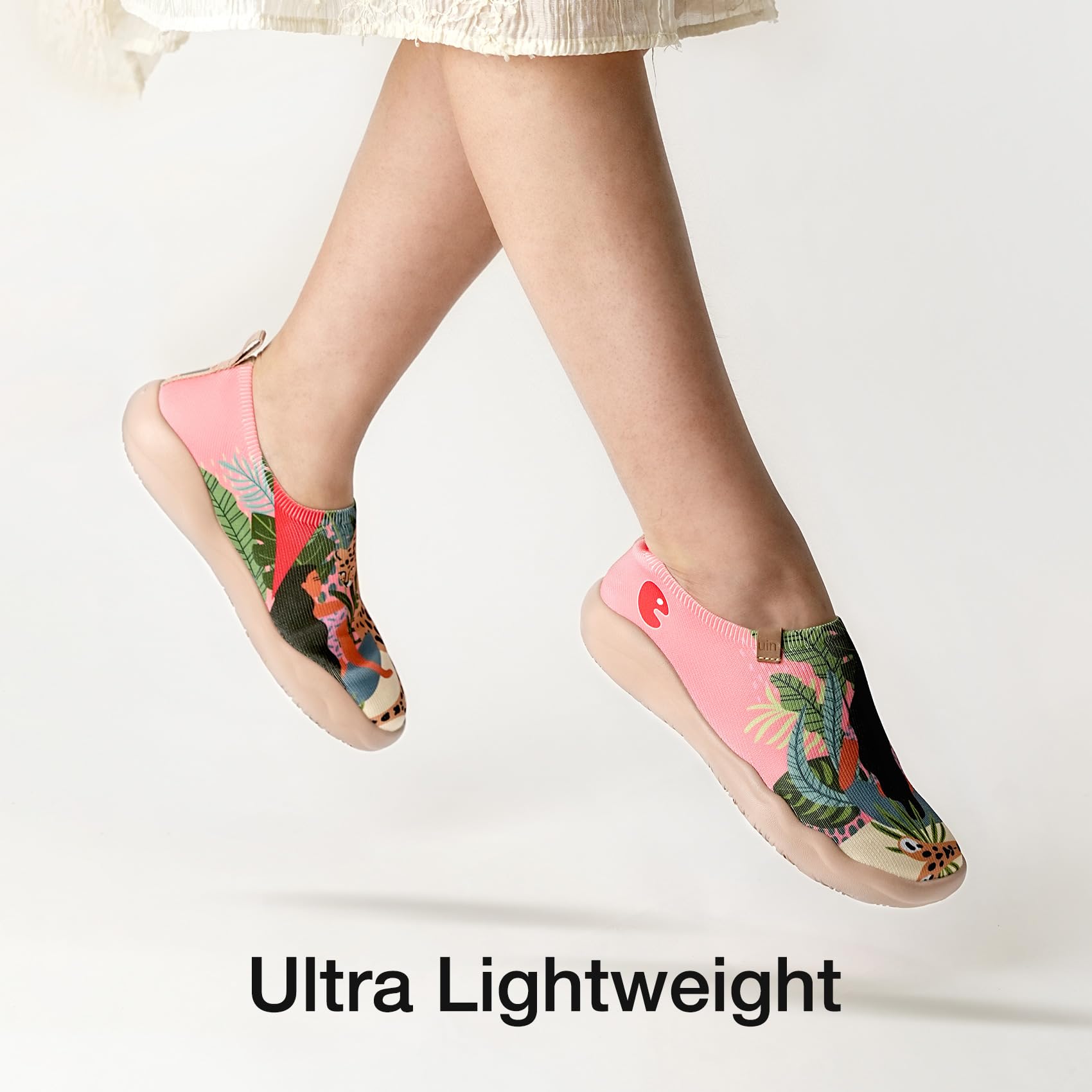 UIN Women's Art Painted Slip-On Travel Shoes | Lightweight Knit Loafers | Comfortable Fashion Sneakers with Constellation Design | Perfect for Walking, Travel & Casual Outfits