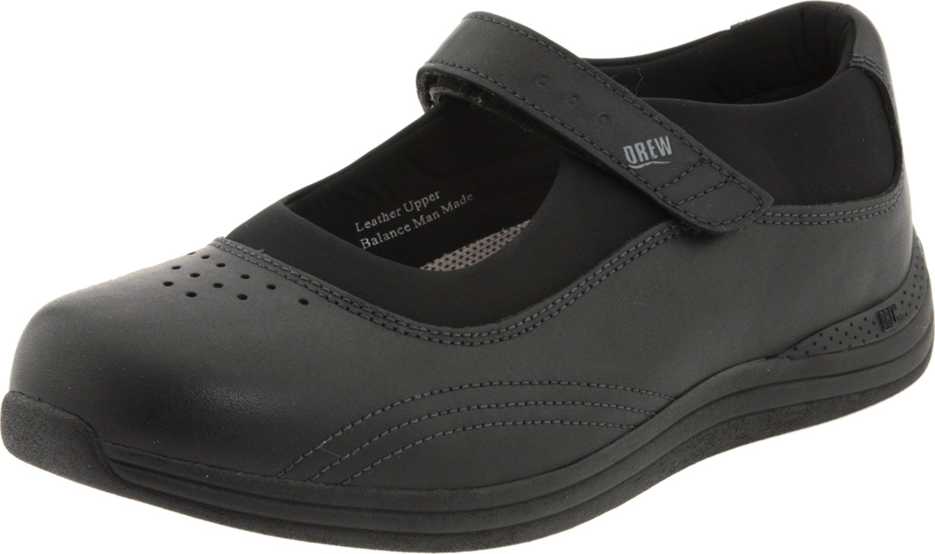 Drew Rose Women's Comfortable Cushioned Mary Jane Flats - Classic Slip-On Shoes for Work, Office & Casual Wear