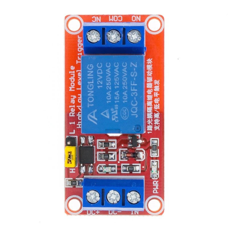 12V 1 Channel Relay Module - High Power Switching Control Board for Arduino, Raspberry Pi, and DIY Electronics Projects | Perfect for Home Automation, Robotics, and Industrial Control Systems