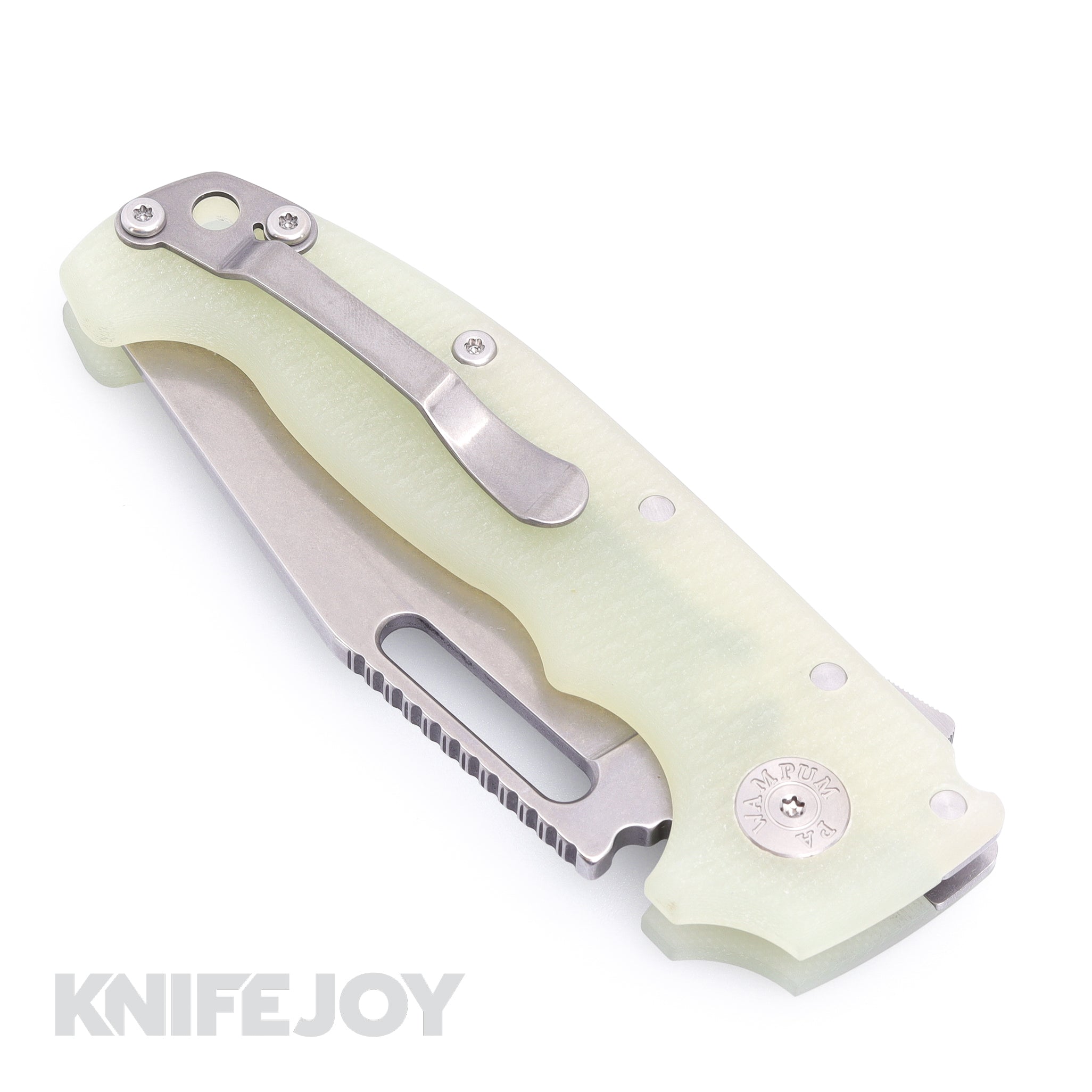 Demko AD20 Knife - 3V Steel Clip Point Blade, Full Flat Grind (FFG), Natural G10 Handles - Tactical EDC, Outdoor Survival, Hunting & Camping Knife