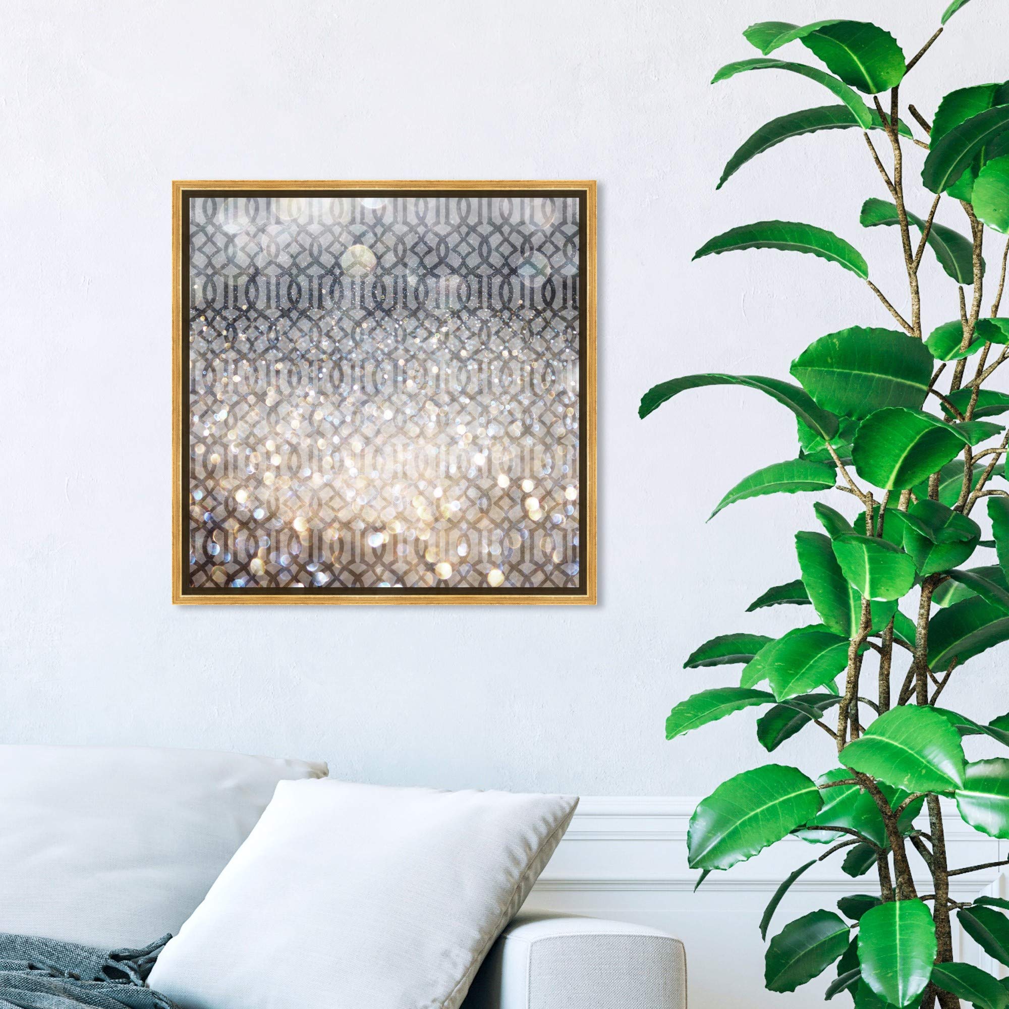 Abstract Framed Wall Art Canvas Prints 'Floresque' Floral Patterns - Modern Home Decor for Living Room, Bedroom & Office