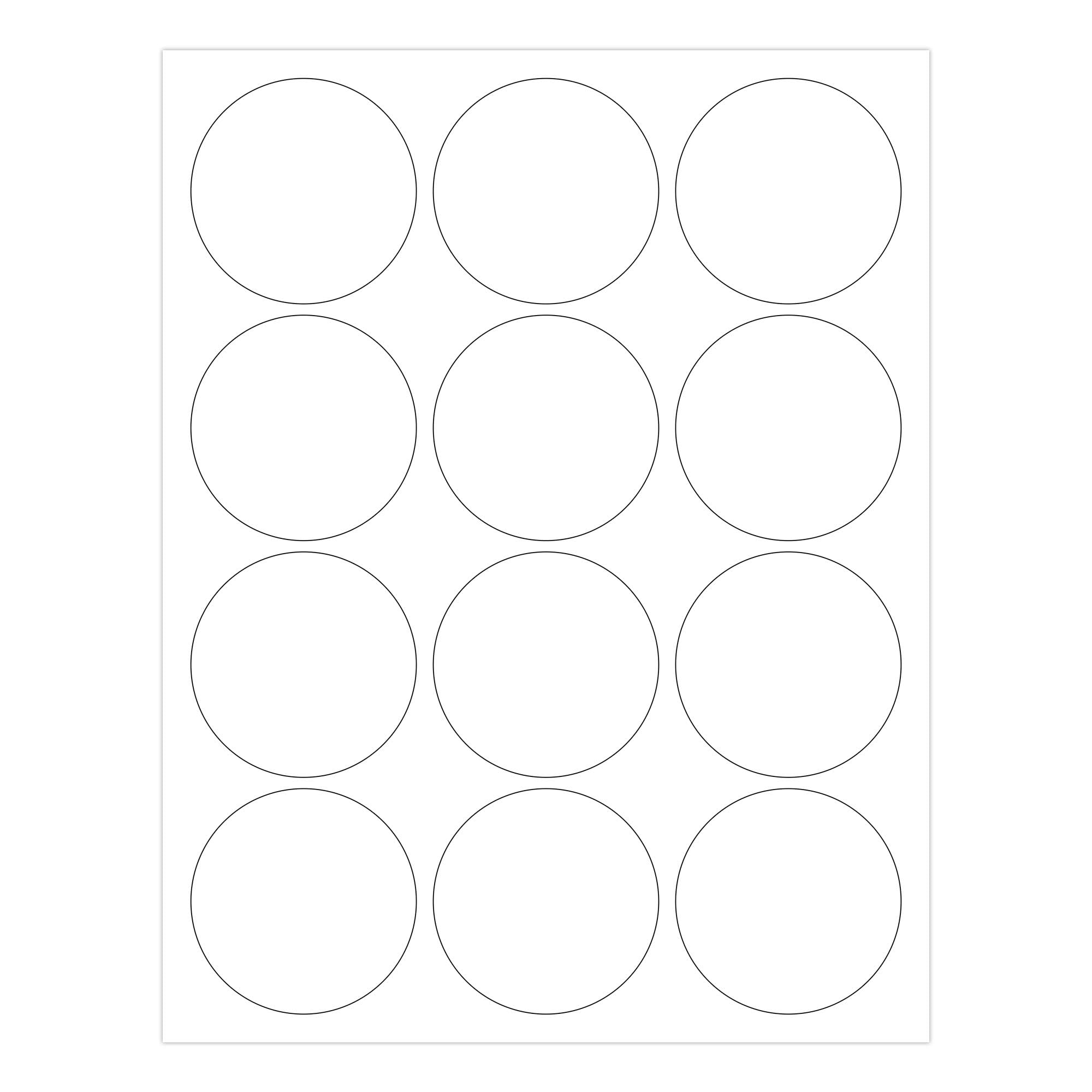 ChromaLabel 2.5 Inch Round Printable Labels - 300 Pack White Sticker Sheets for Laser & Inkjet Printers - Perfect for Organizing, Mailing, Jar Labeling & Craft Projects