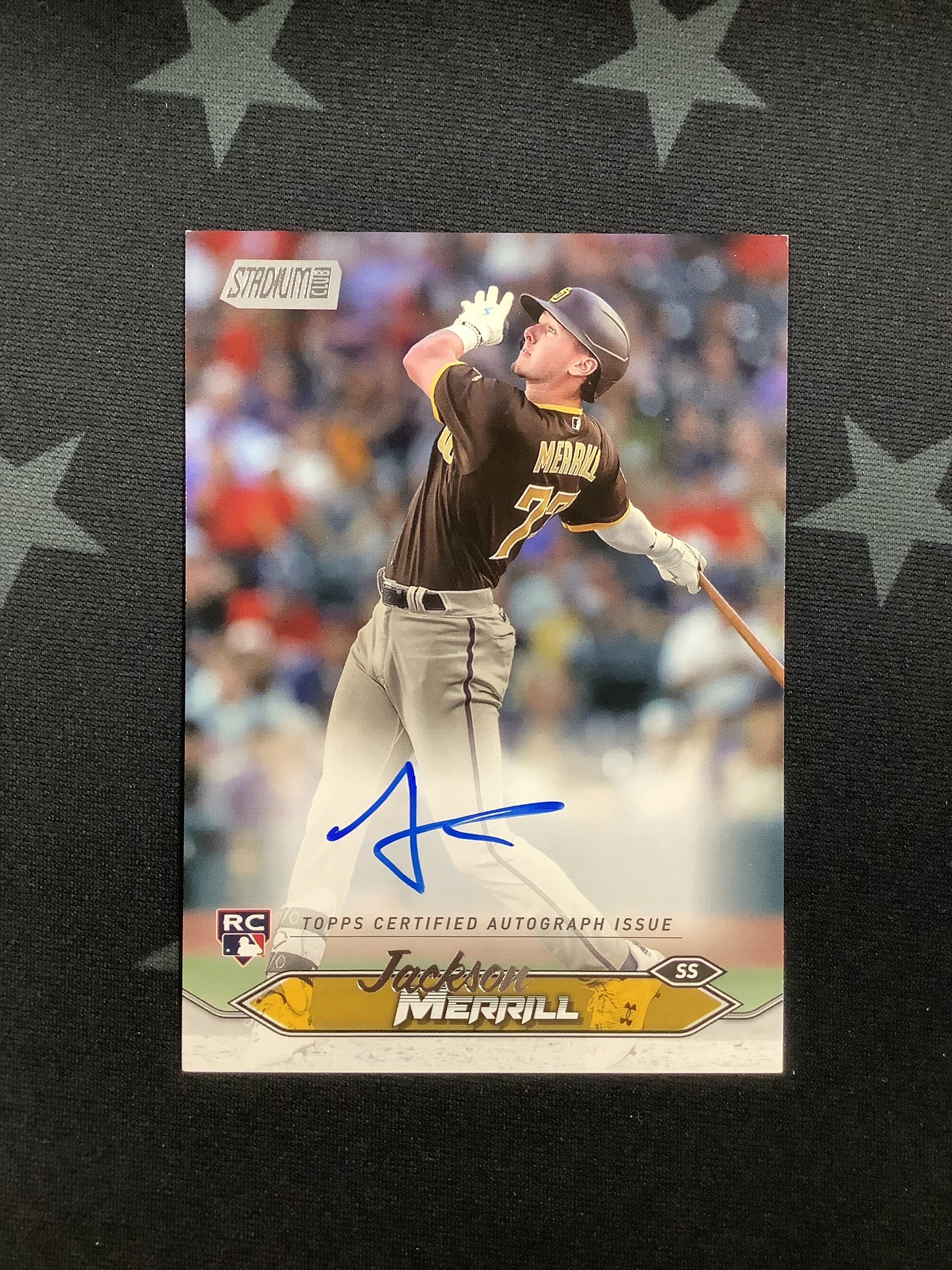2024 Topps Stadium Club Jackson Merrill Rookie Autograph On-Card Auto Padres RC Baseball Card - Perfect for Collectors, Investors & Sports Memorabilia Enthusiasts