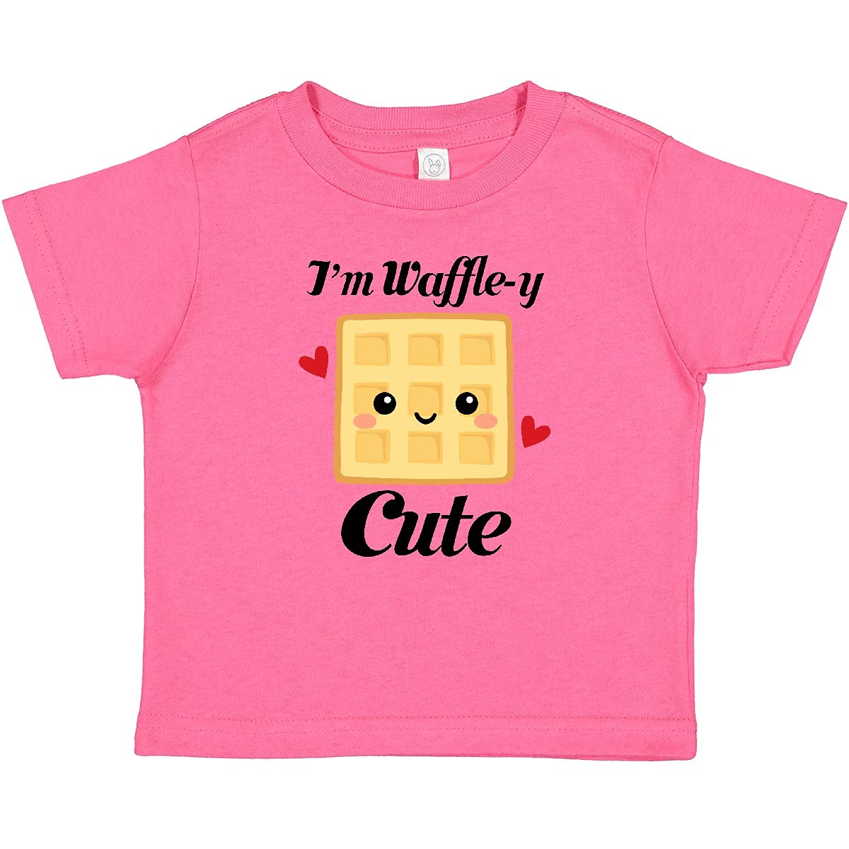 Inktastic Waffle Pun 'I'm Waffle-y Cute' Baby T-Shirt - Adorable Cotton Tee for Infants & Toddlers - Perfect for Playdates, Family Photos & Everyday Outfits