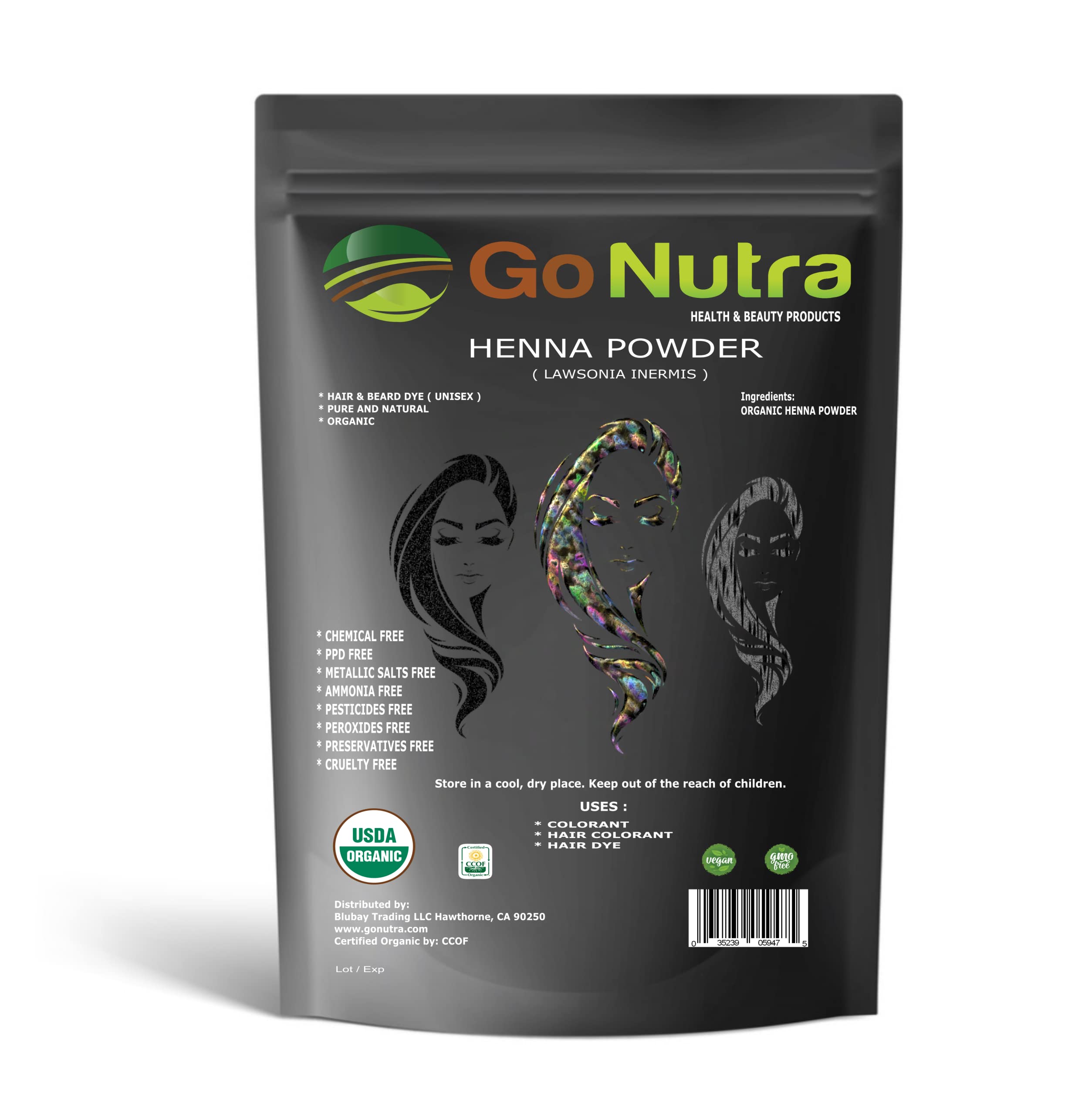 Organic Henna Powder for Hair - 100% Natural Hair Dye (8oz) | Red Henna Hair Color for Men & Women | Safe for Hair & Beard Coloring | Perfect for DIY Hair Treatments & Natural Hair Care