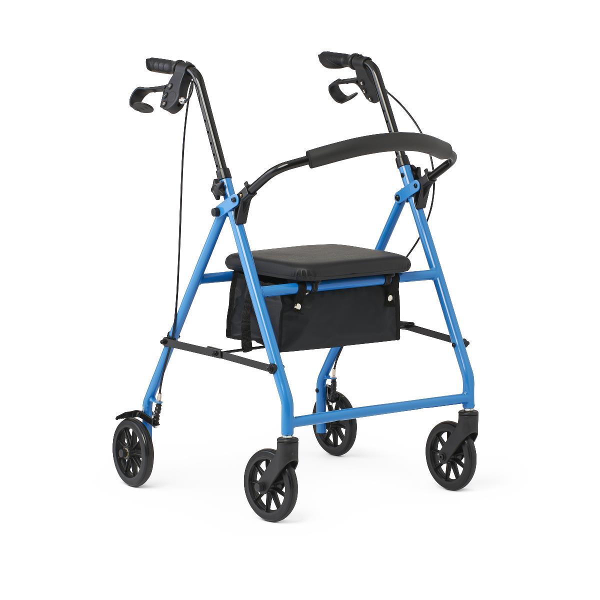 Premium Rollator Walker for Seniors and Adults - Lightweight, Foldable Mobility Aid with Seat and Backrest - Ideal for Indoor and Outdoor Use, Shopping, Travel, and Recovery