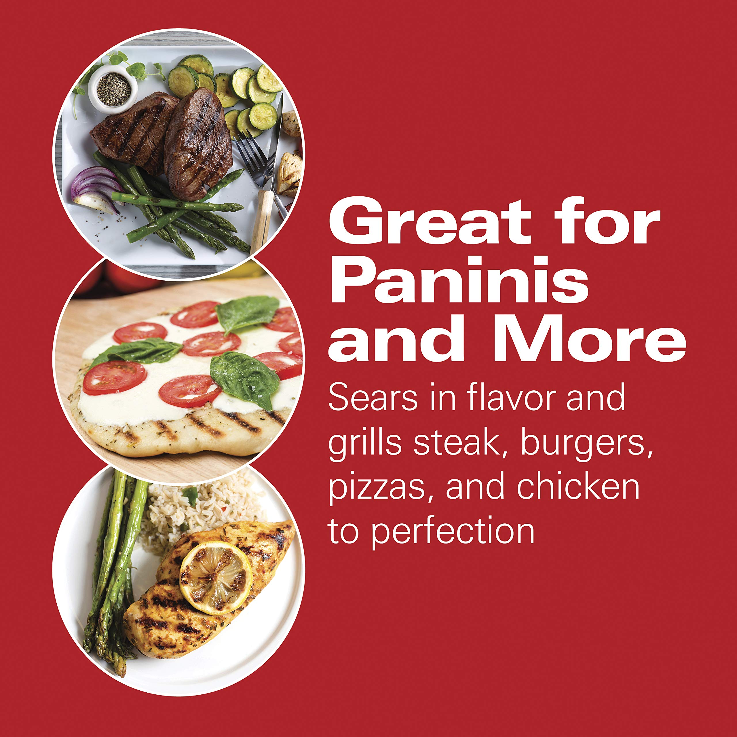 Hamilton Beach Panini Press & Sandwich Maker - Electric Indoor Grill (25410) & Dual Breakfast Sandwich Maker (25490A) - Perfect for Quick Meals, Paninis, Grilled Cheese, and Breakfast Sandwiches at Home or Office