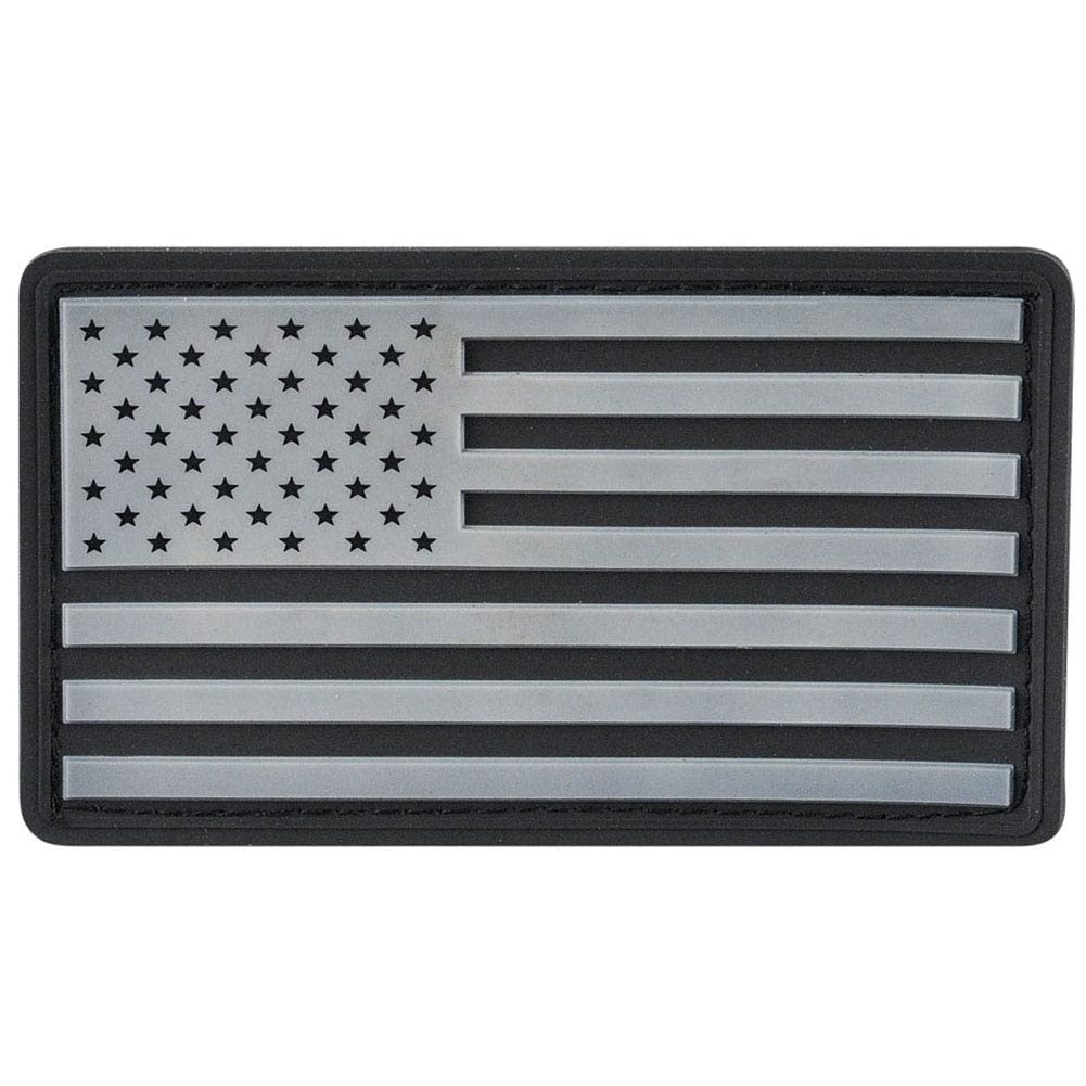 MEDALS OF AMERICA EST. 1976 Black and Silver PVC US Flag Patch - Military Uniform & Backpack Emblem for Patriotic Display