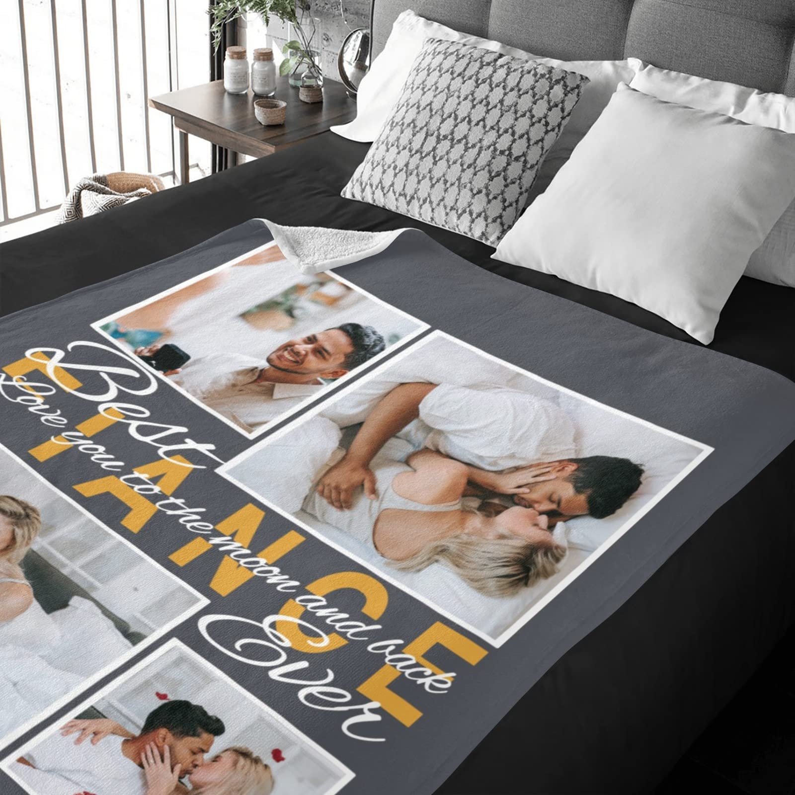 Personalized Photo Blanket - Custom Blanket with Your Picture for Mom, Dad, Kids, Couples & Friends - 50x60 Inch Sherpa Fleece Throw - Perfect for Birthdays, Anniversaries & Gifts - Cozy Home Decor, Bedroom Accent & Thoughtful Present