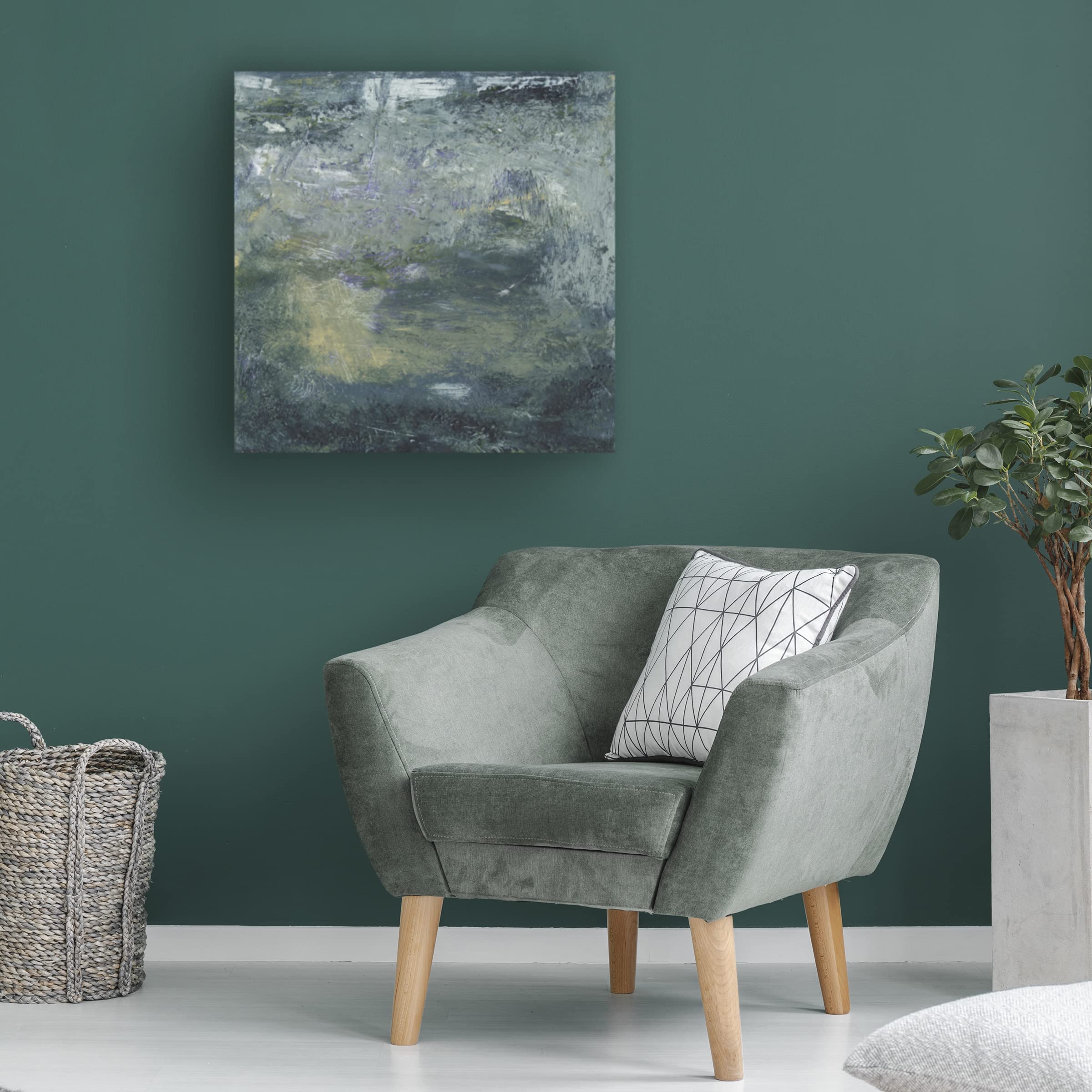 Sharon Gordon 'Encaustic Tile In Blue IV' Canvas Wall Art Print - Modern Home Decor for Living Room, Bedroom & Office - Trademark Fine Art Collection