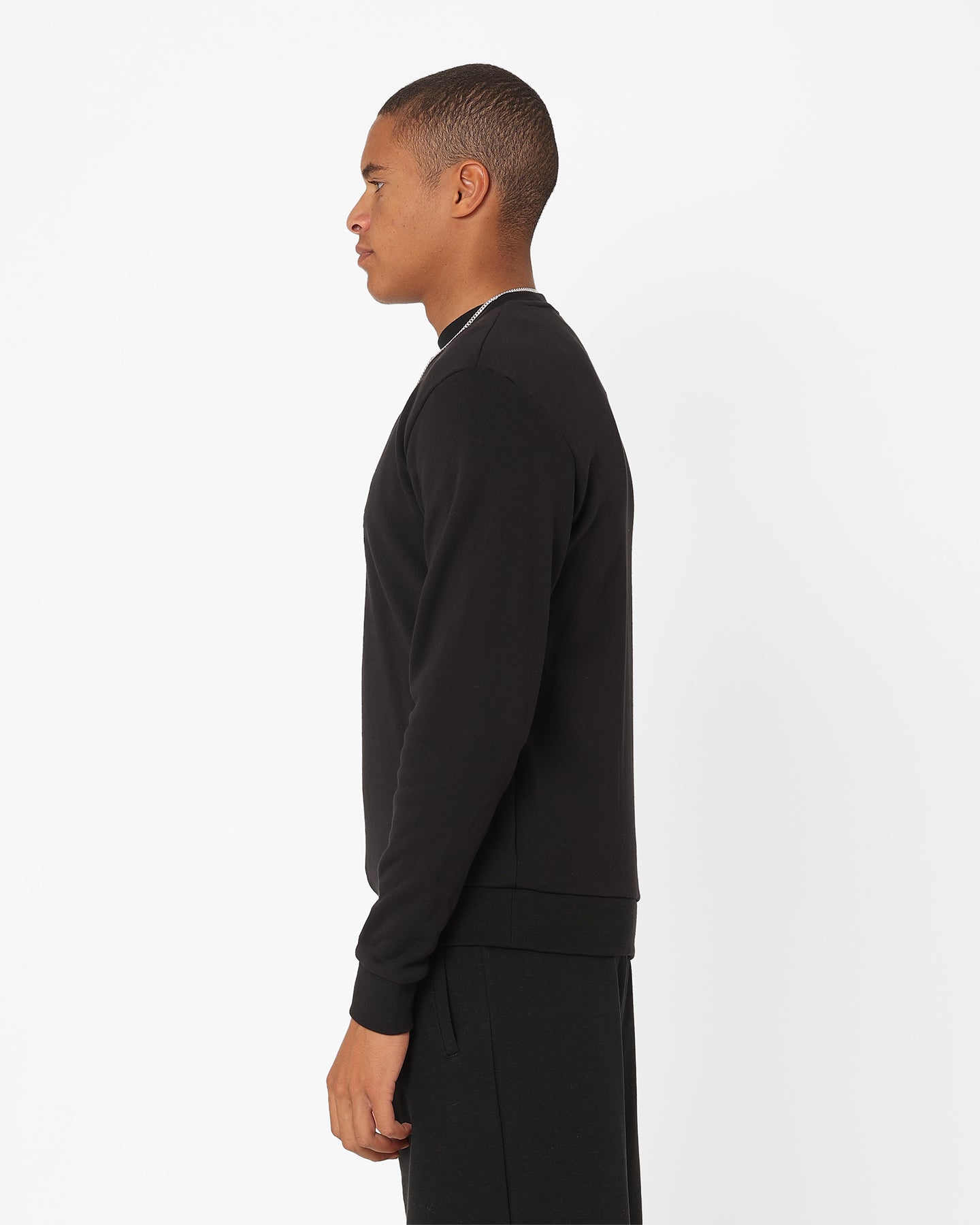Adidas Monogram Crewneck Sweatshirt for Men & Women - Black Cotton Pullover Hoodie for Casual Wear & Street Style