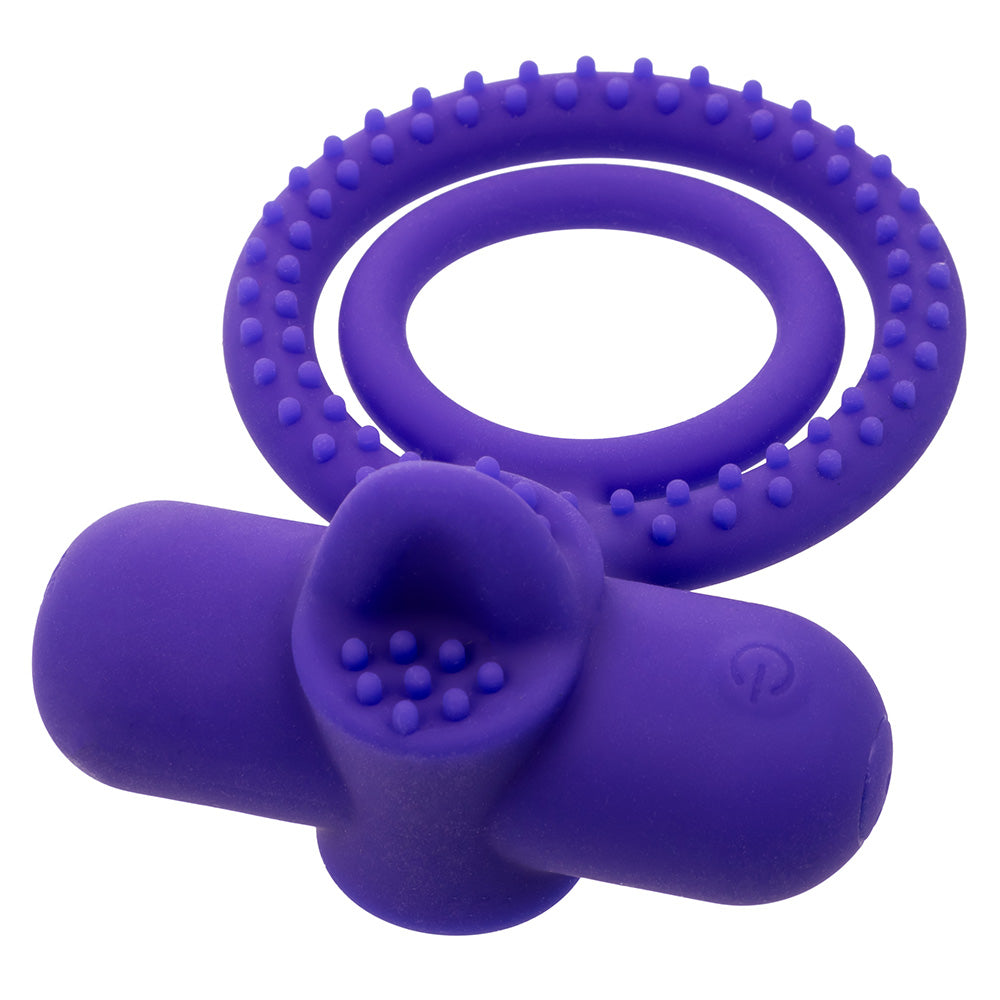 Rechargeable Dual Climaxer Vibrating Silicone Cock Ring for Couples - Enhances Pleasure & Intimacy in Bedroom Play