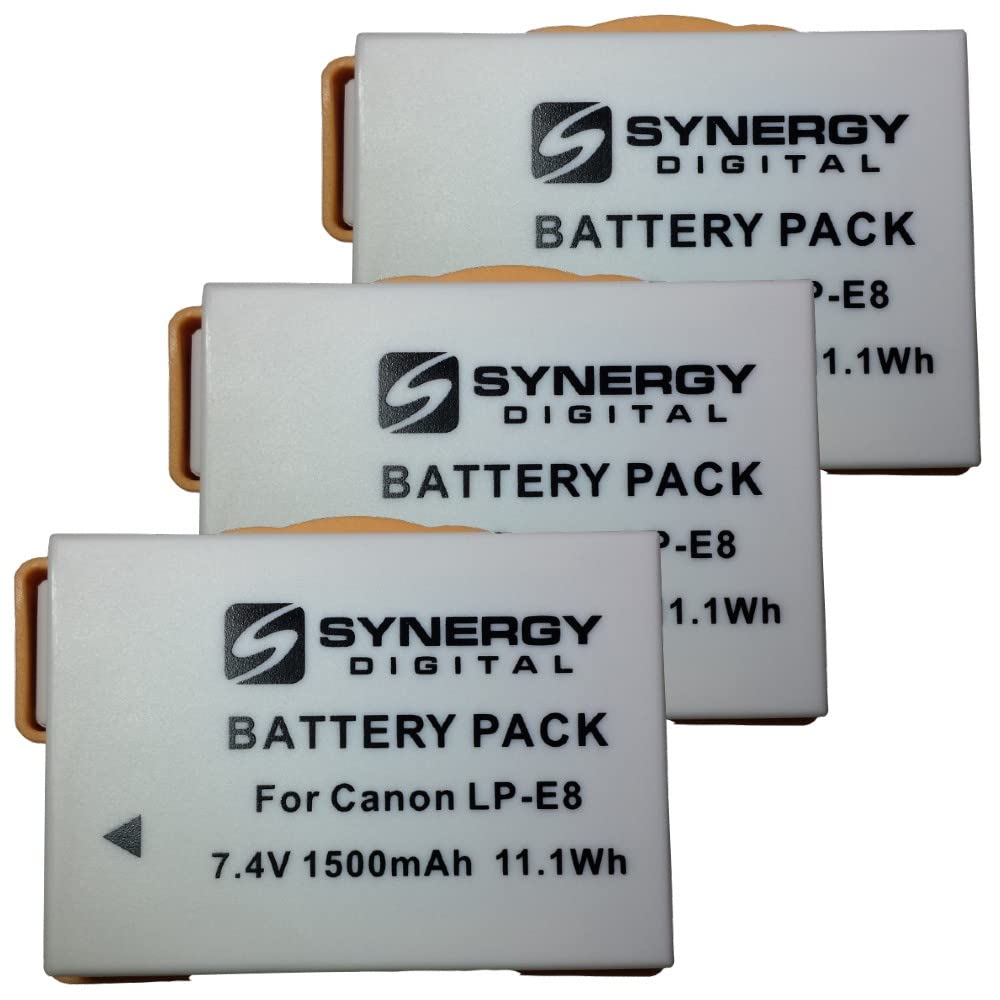 Synergy Digital Camera Batteries - 3 Pack Li-ion 7.4V 1500mAh Replacement for Lenmar DLZ302C | Perfect for Travel Photography, Vlogging & Professional Camera Use