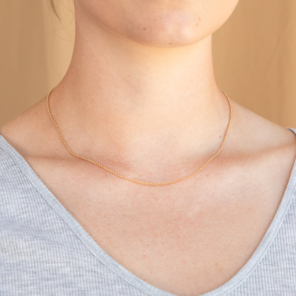 9ct Yellow Gold Silver Filled Belcher Chain Necklace - Elegant Jewelry for Women, Perfect for Everyday Wear, Gifts & Special Occasions