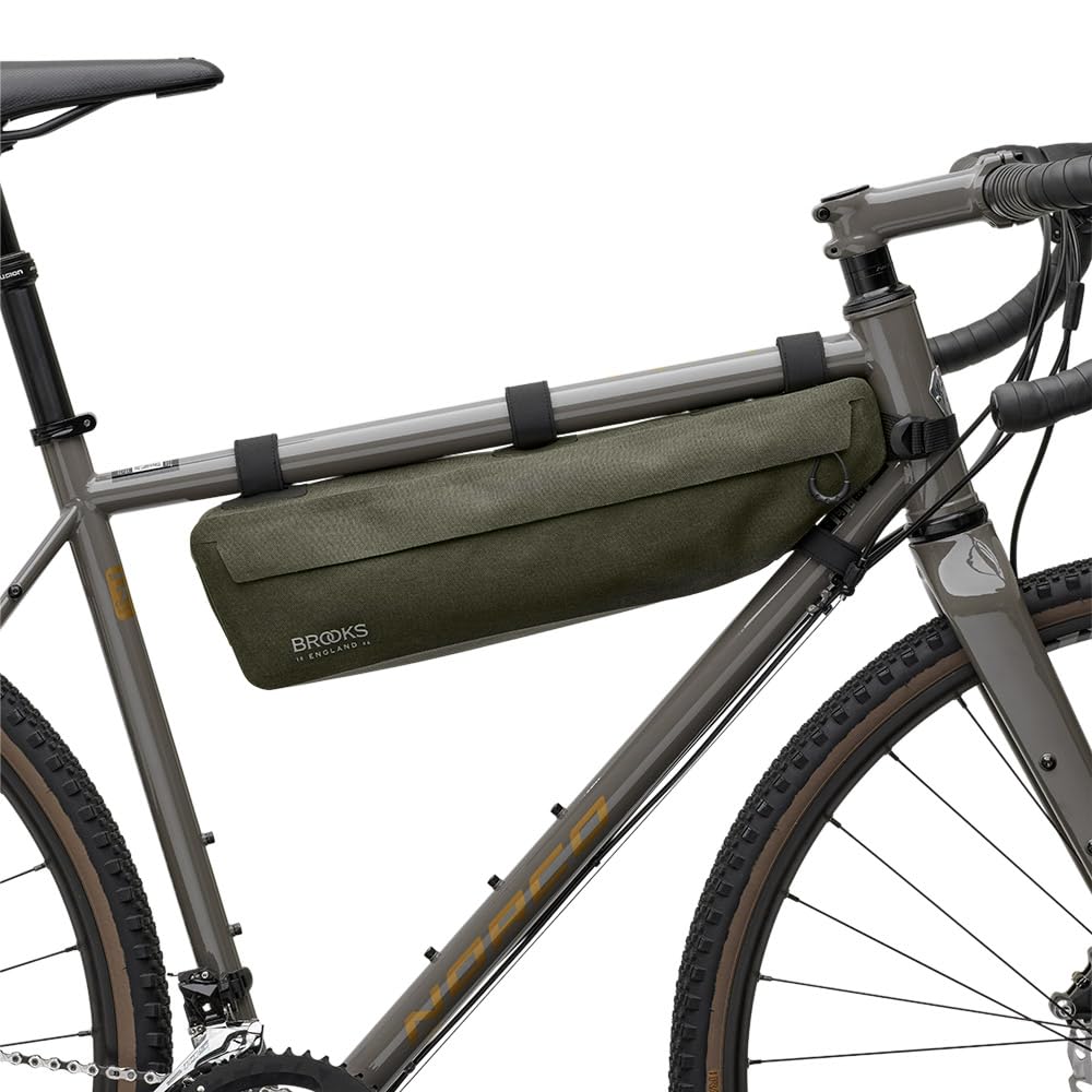 Brooks England Scape Frame Bag - Waterproof Cycling & Gravel Bike Bag for Men & Women - Mud Green One Size - Perfect for Commuting, Bikepacking & Outdoor Adventures