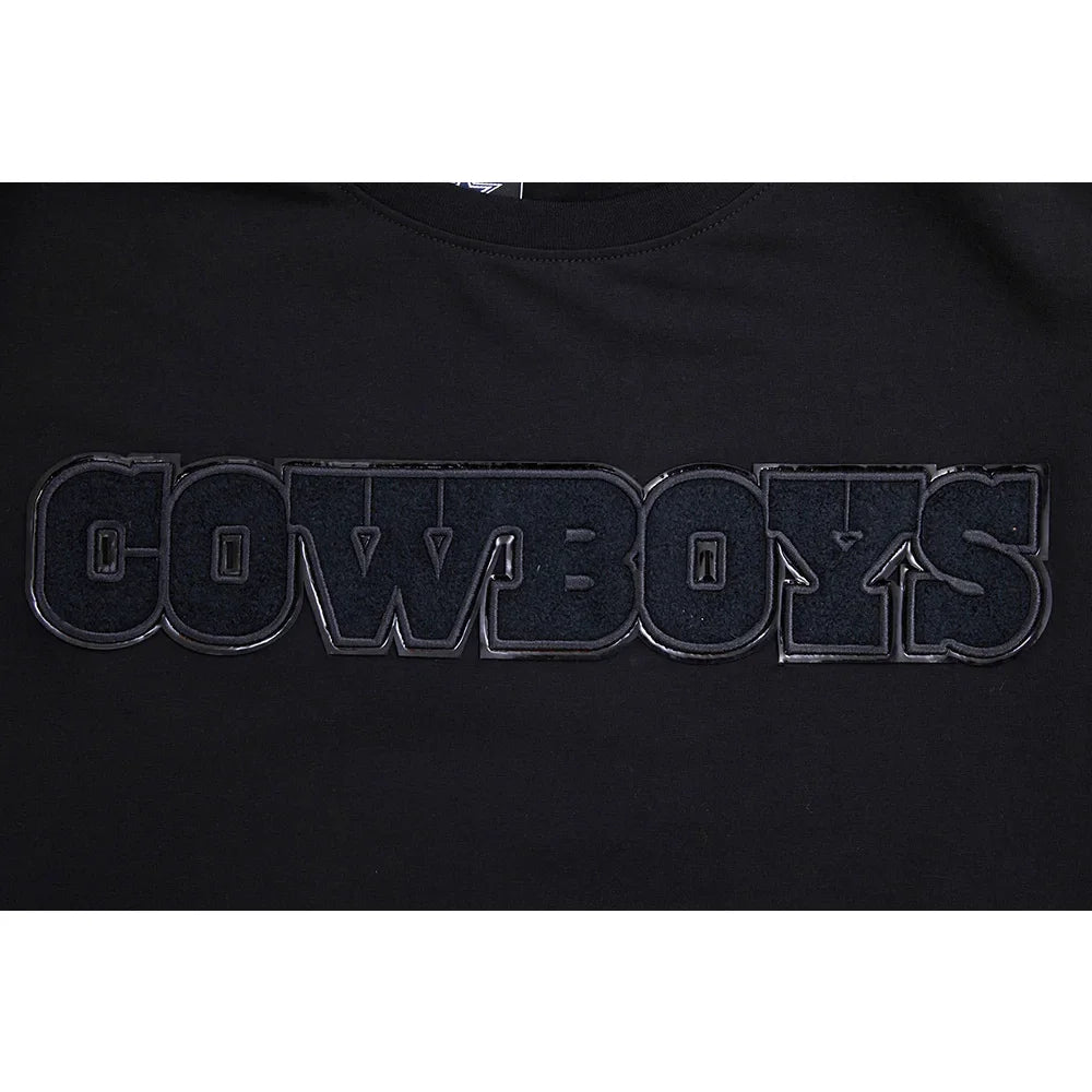 Dallas Cowboys Men's Short Sleeve T-Shirt - Triple Black Pro Standard Cotton Tee for Football Fans, Game Day & Casual Wear