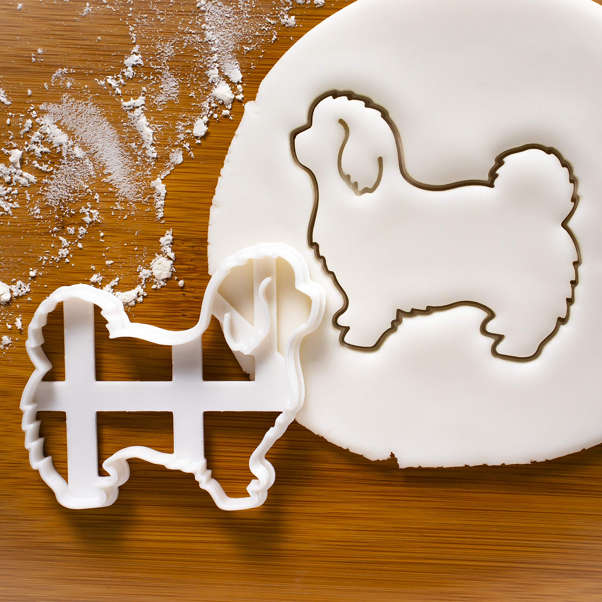 Set of 2 Stainless Steel Maltese Dog Cookie Cutters - Face & Body Shapes for Baking Biscuits, DIY Dog Treats, and Pet-Themed Parties | Bakerlogy